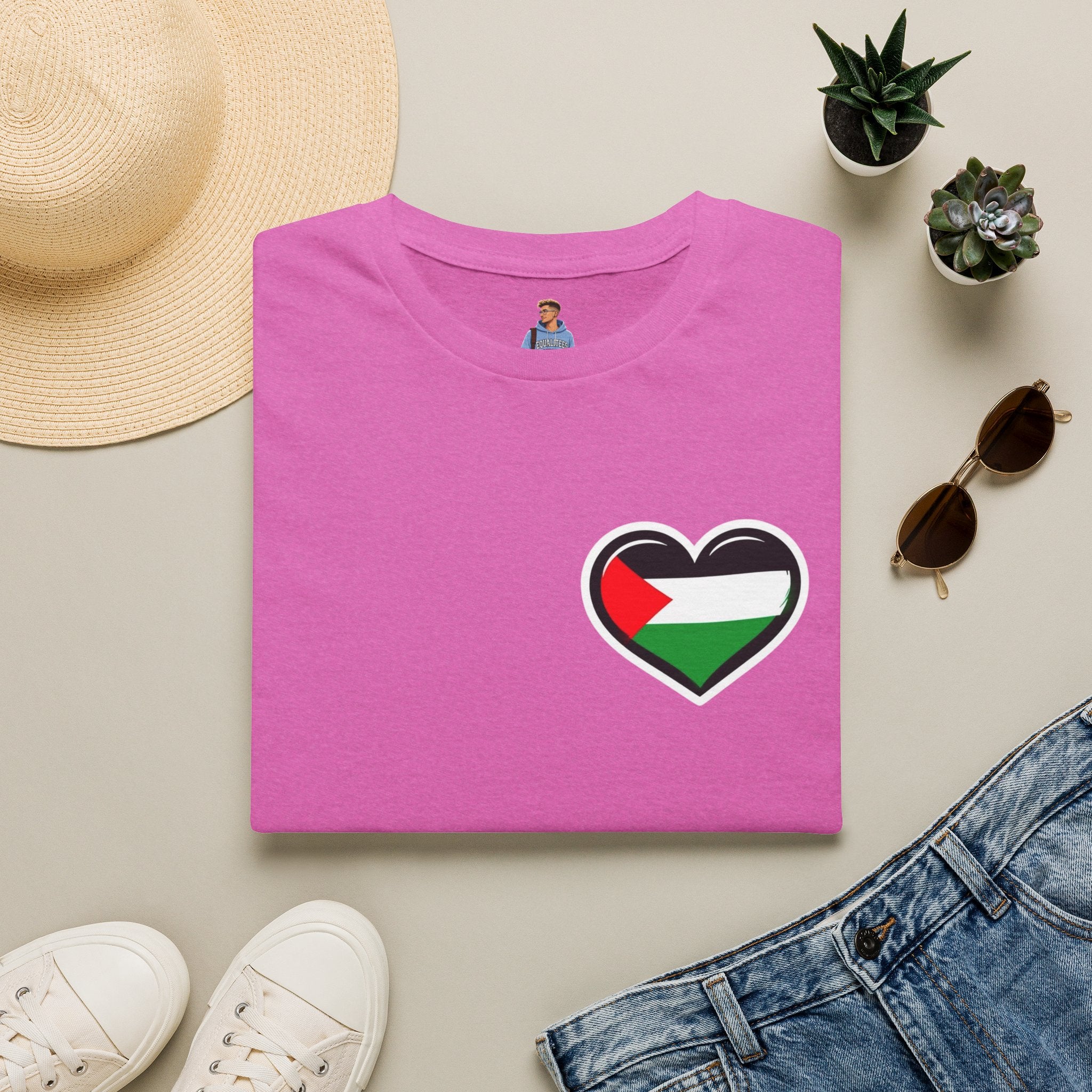 Camiseta unisex de estilo suave: "Apoya a Gaza y todos somos Palestina".