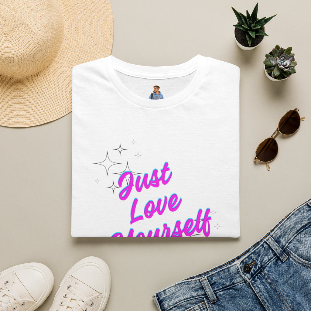 Camiseta unisex de estilo suave "Just Love Yourself": camiseta motivacional para el amor propio