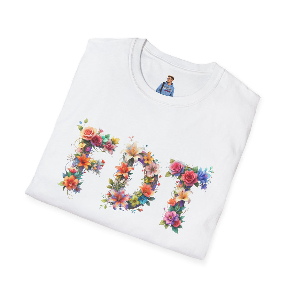 FDT Bold Floral Typography T-Shirt