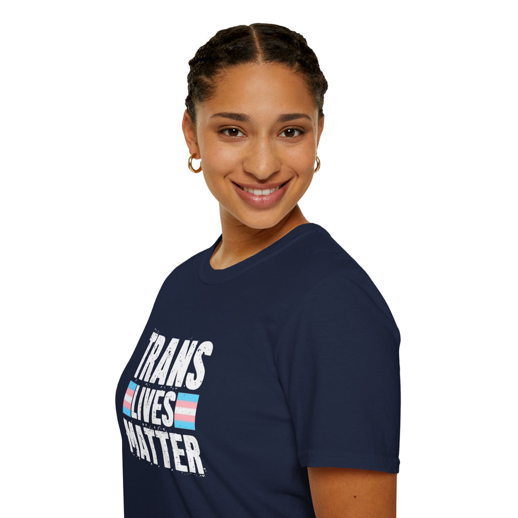 Trans Lives Matter Unisex Softstyle T-Shirt - Support LGBTQ+ Rights