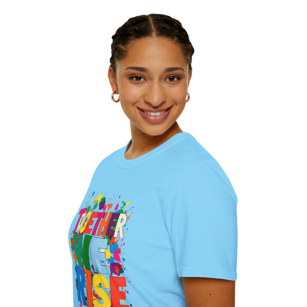 Juntos nos levantamos Camiseta unisex de estilo suave