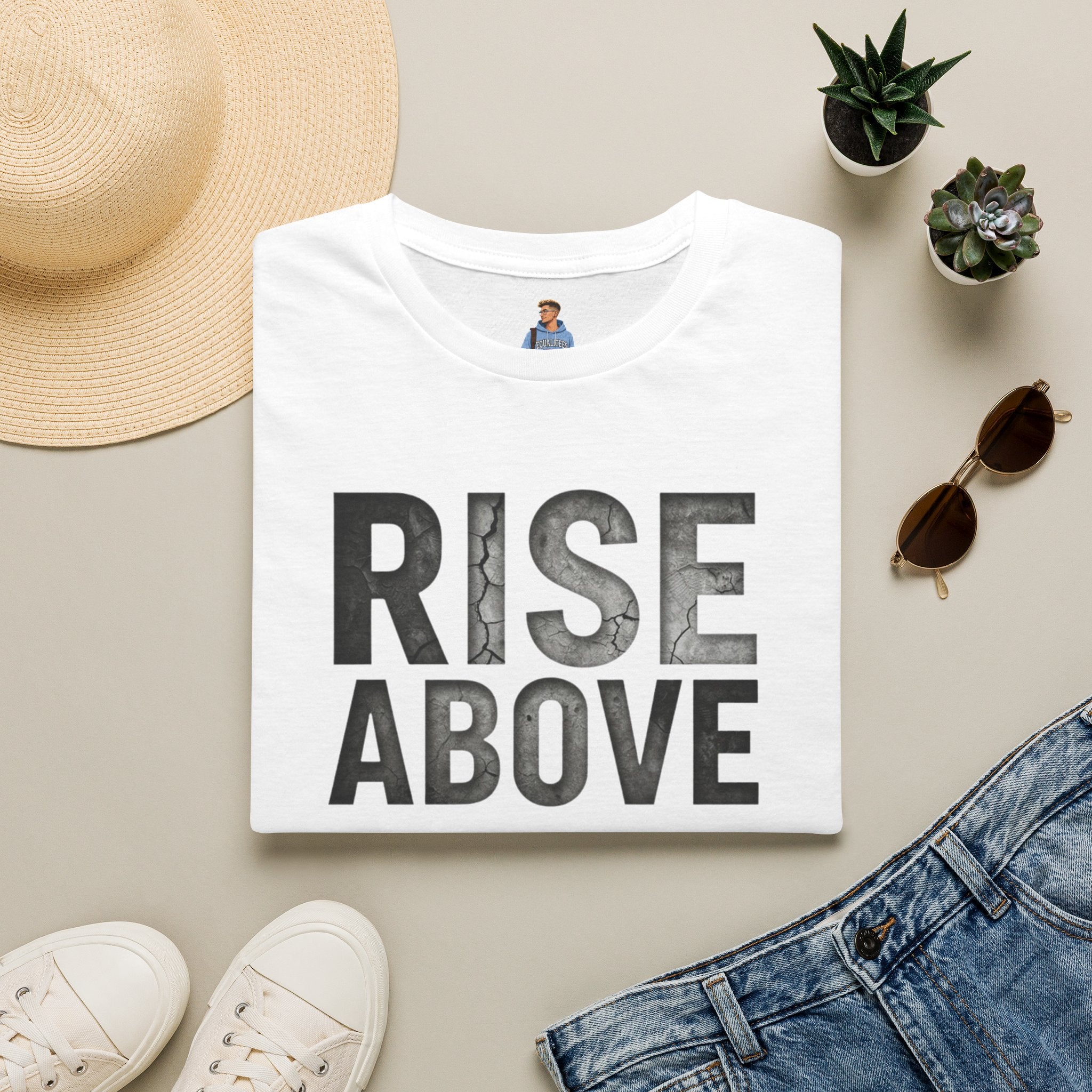 Rise Above Motivational Graphic T-Shirt