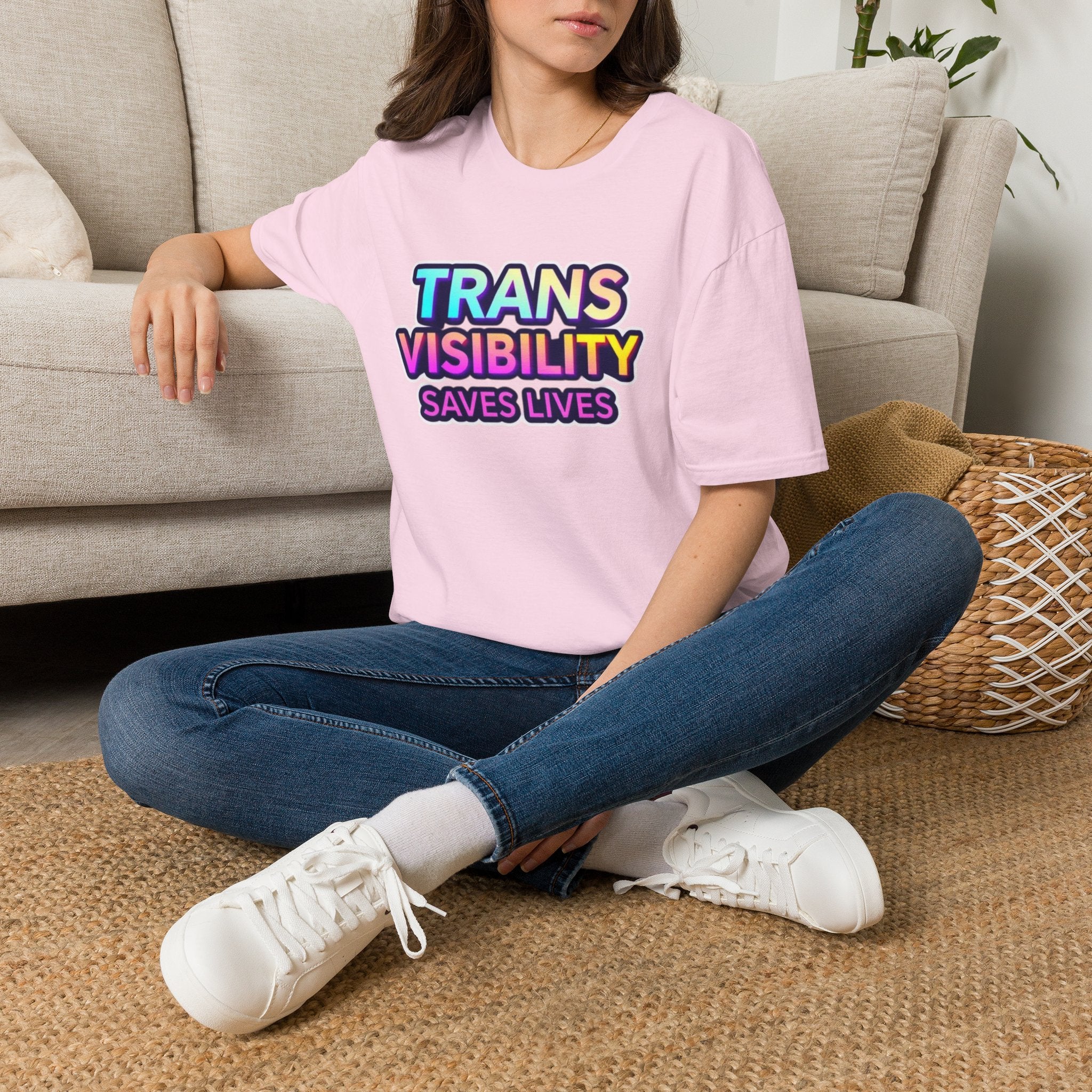 Trans Visibility Saves Lives Statement T-shirt