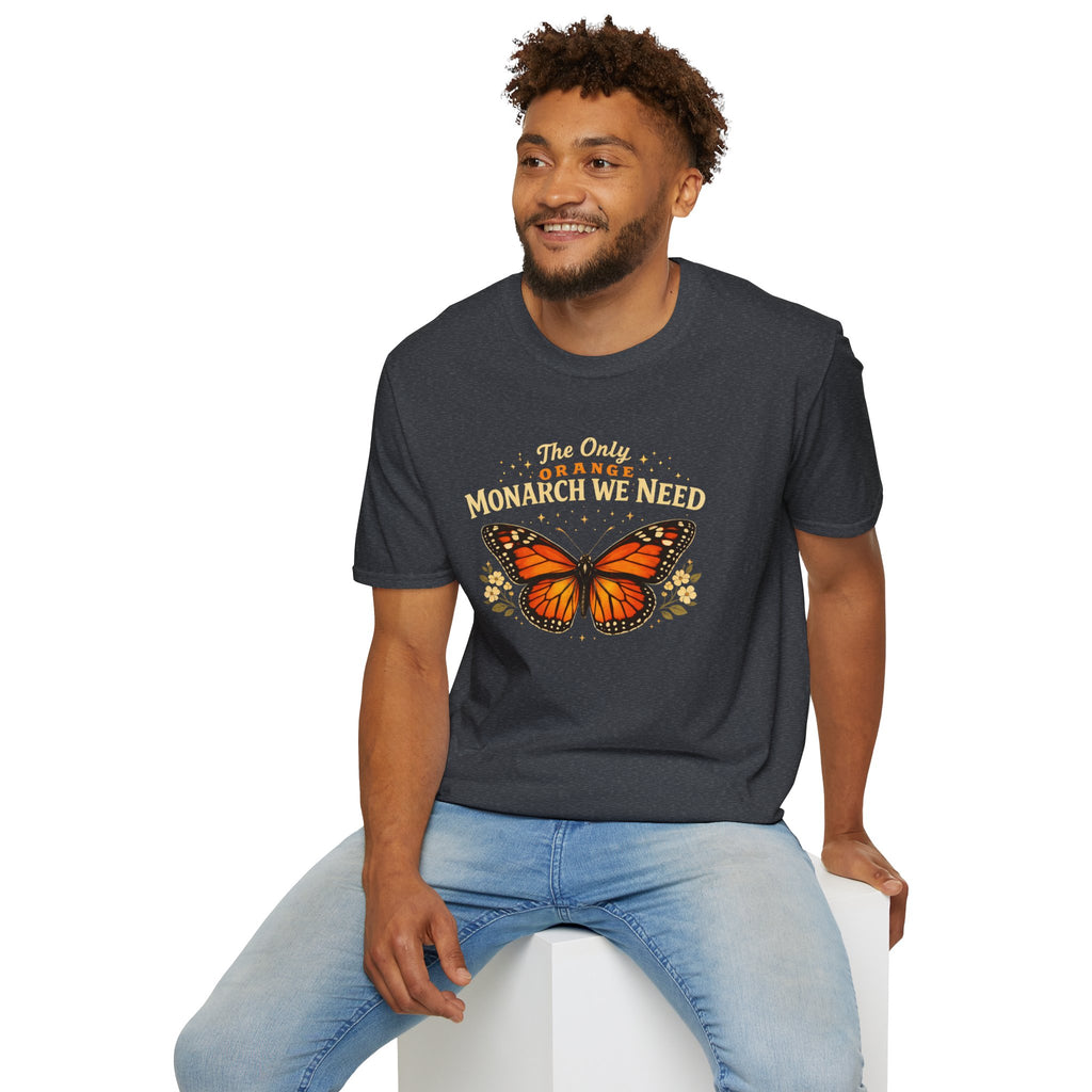 Monarch Butterfly T-Shirt — "The Only Orange Monarch We Need" No Kings Tee