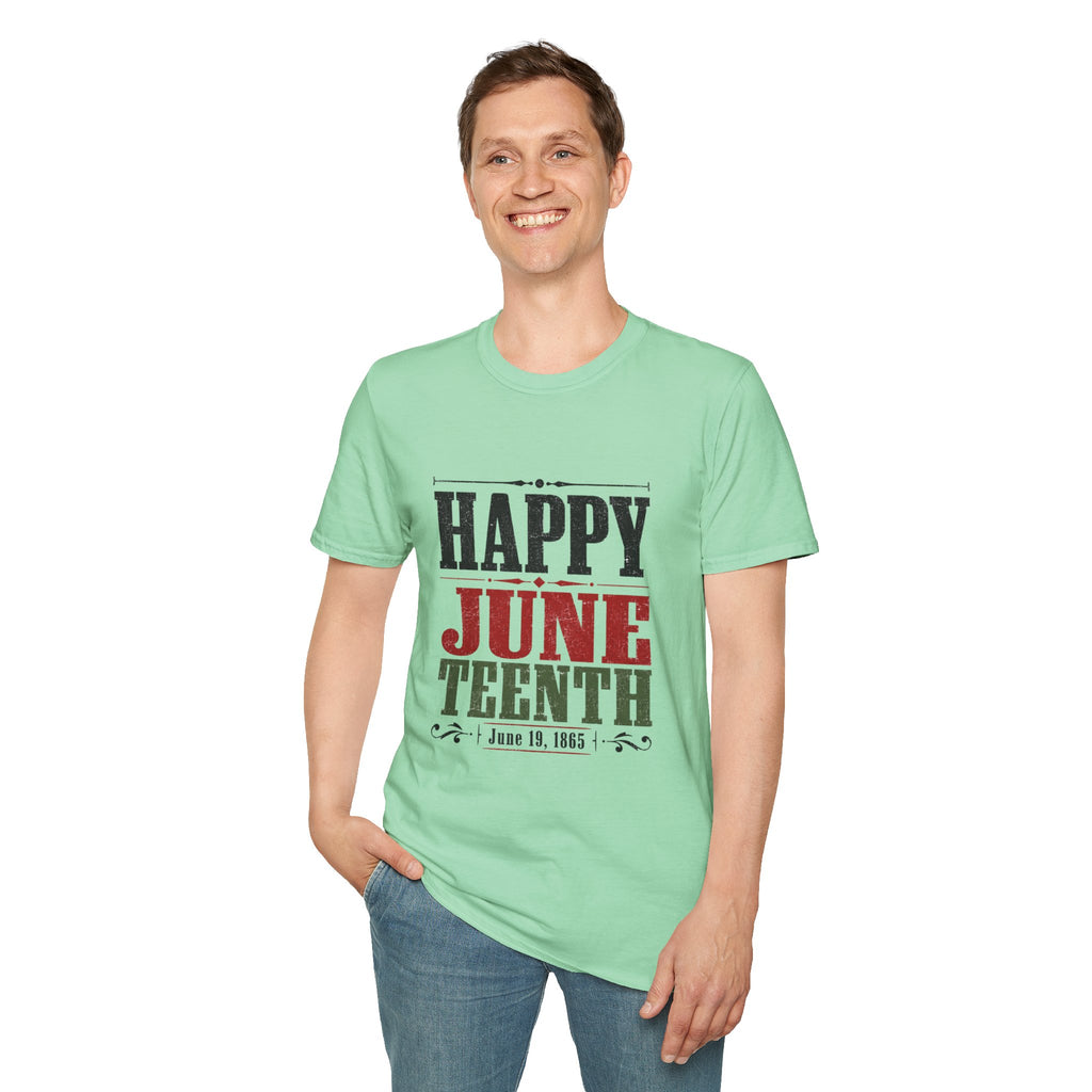 Juneteenth T-Shirt — "Happy Juneteenth" Celebration Tee