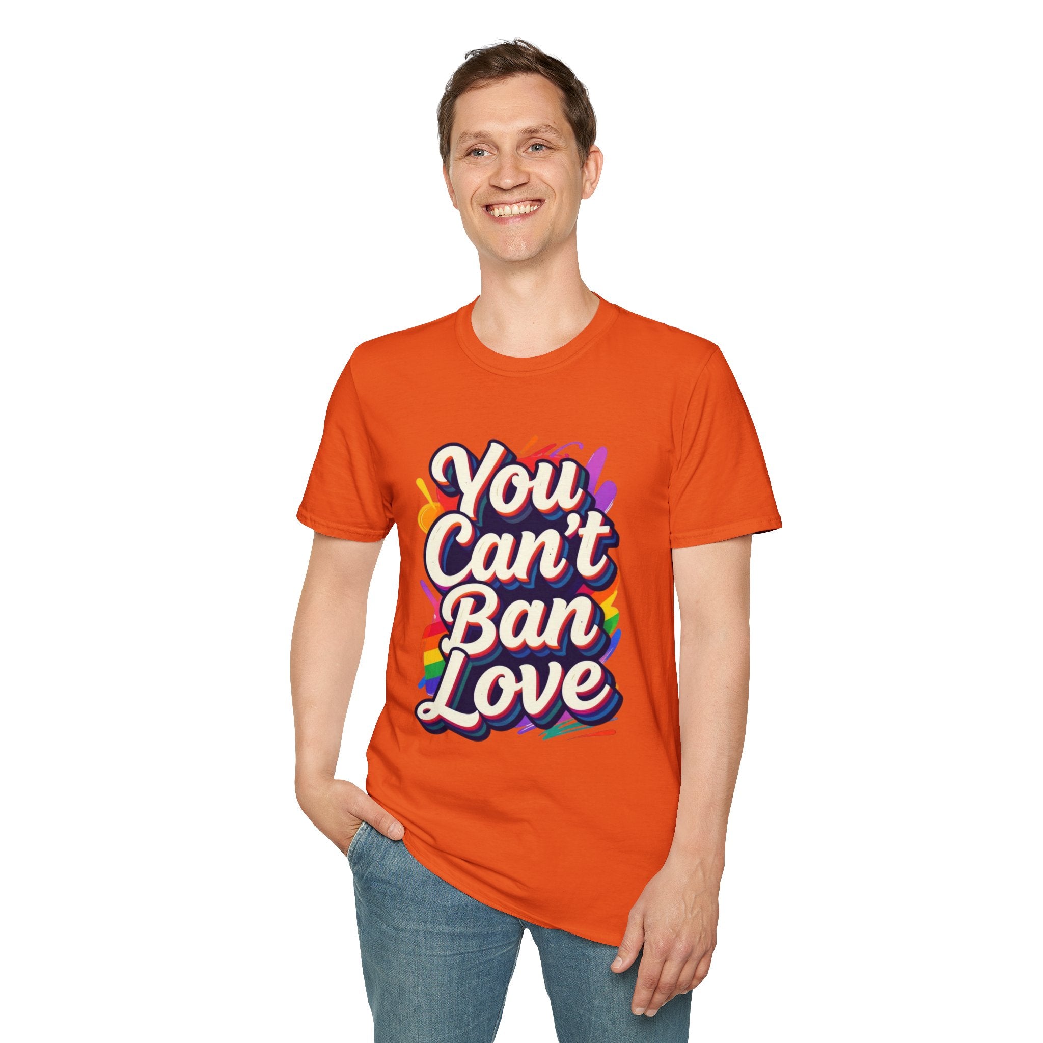 You Can't Ban Love T‑Shirt — Rainbow LGBTQ+ Pride Graphic Tee