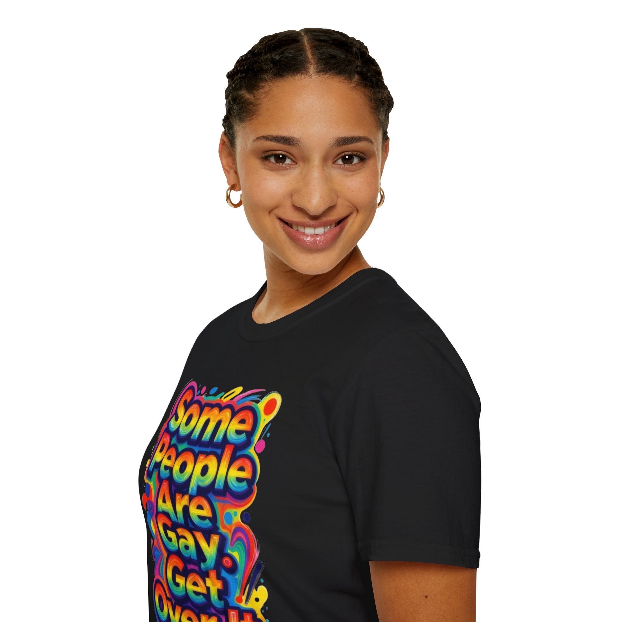 Some People Are Gay Get Over It T-Shirt — Rainbow Pride Statement Tee
