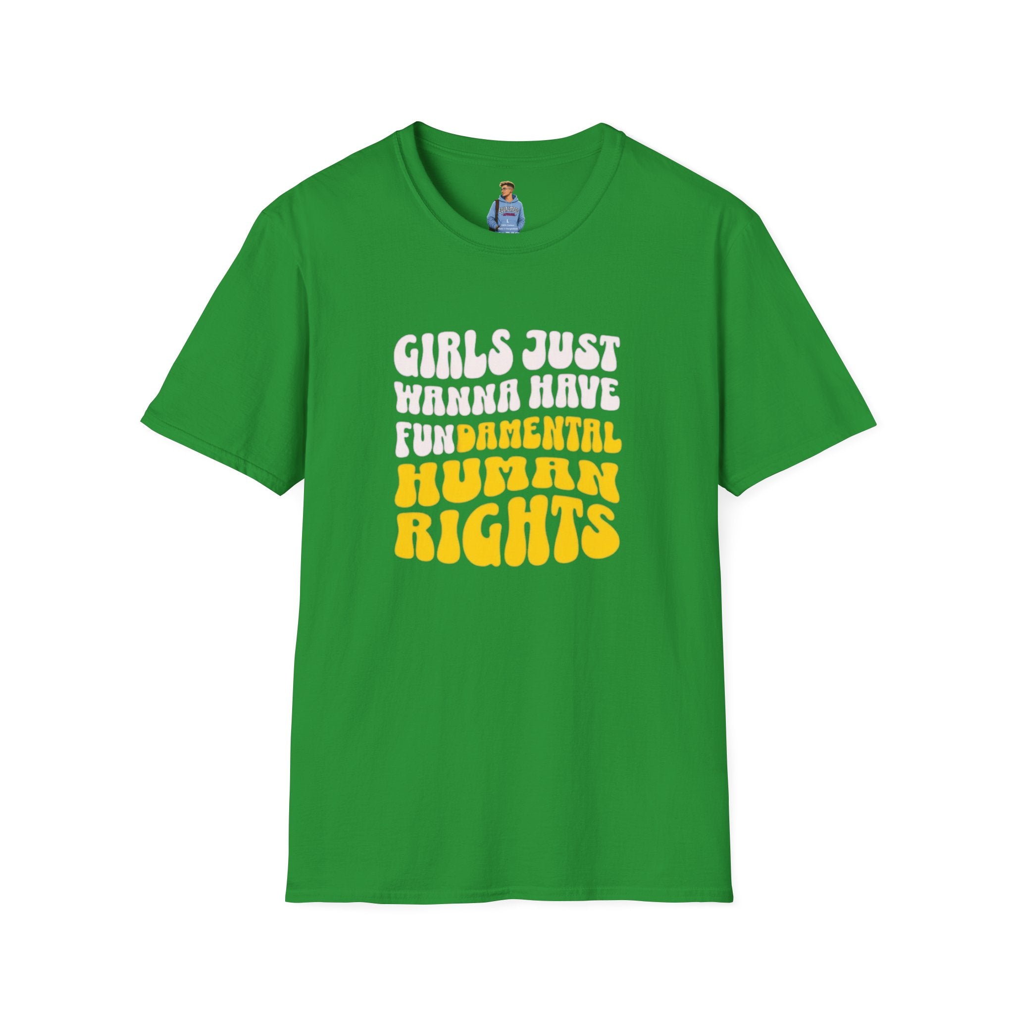 Camiseta unisex de estilo suave "Girls Just Wanna Have Fundamental Human Rights"