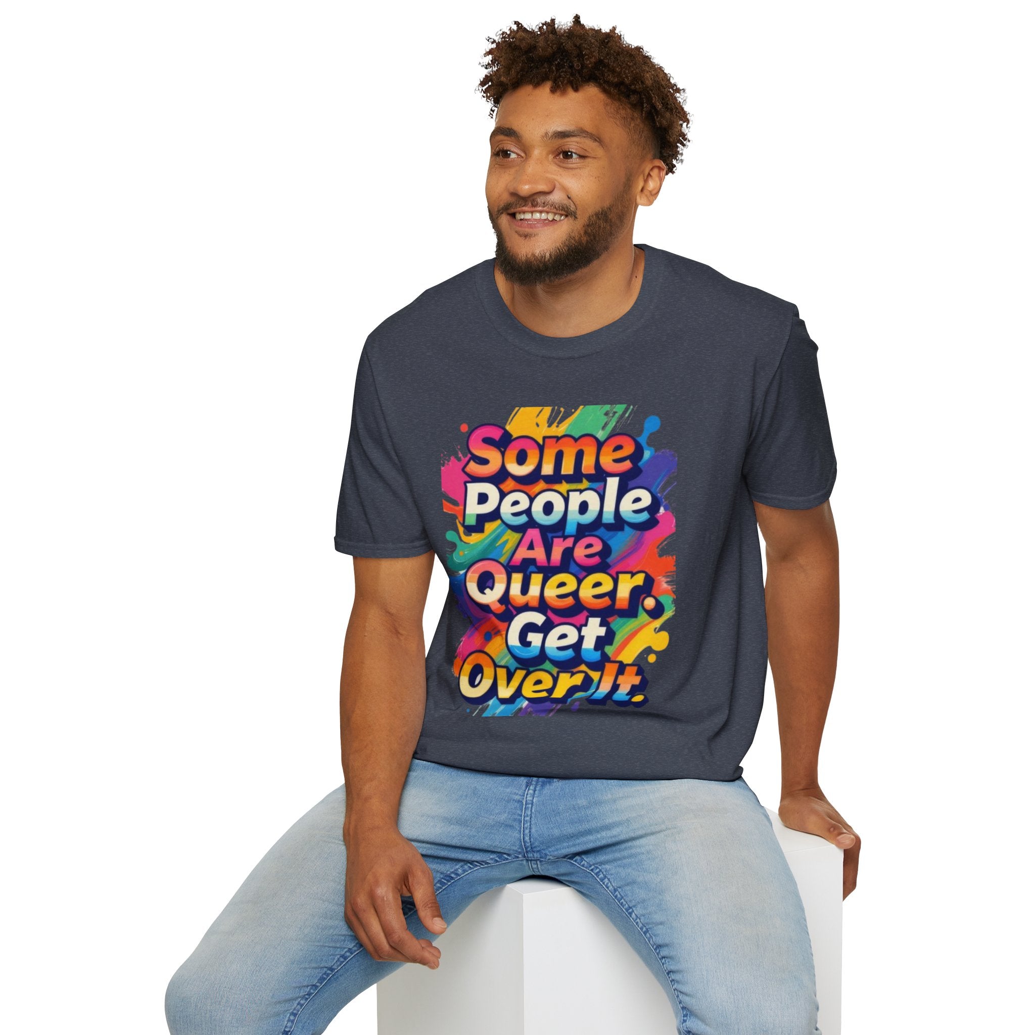Some People Are Queer T-Shirt Rainbow Graphic