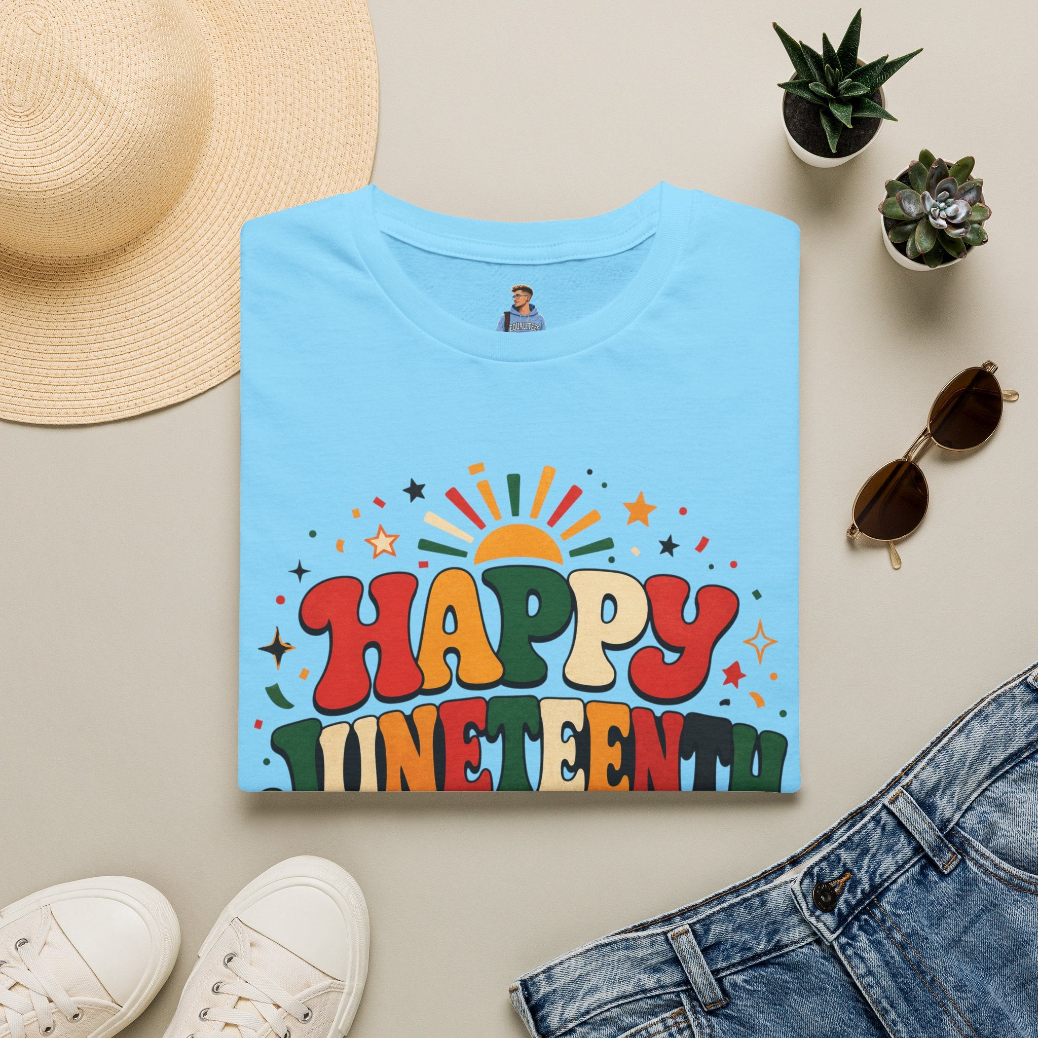 Juneteenth T-Shirt - "Happy Juneteenth" Retro Celebration Tee