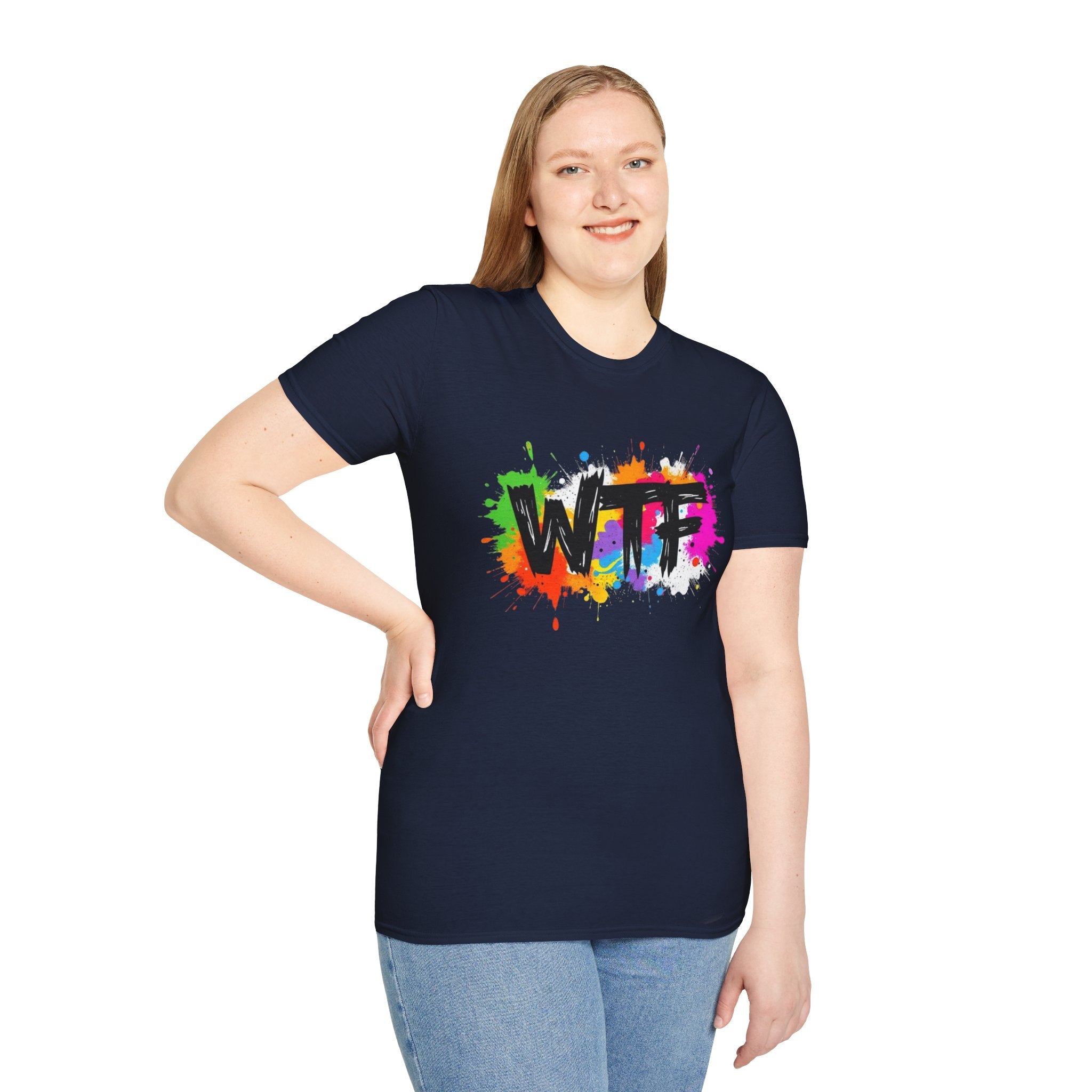 Bold Rainbow WTF Color Splash T-Shirt