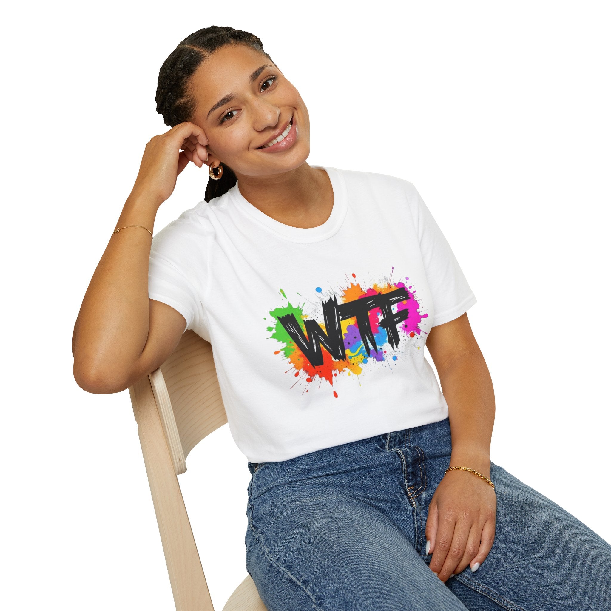 Bold Rainbow WTF Color Splash T-Shirt