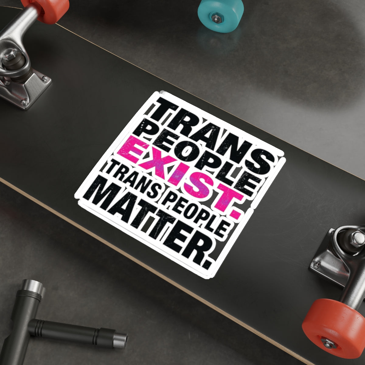 TRANS PEOPLE MATTER Sticker - EqualiTees.Me