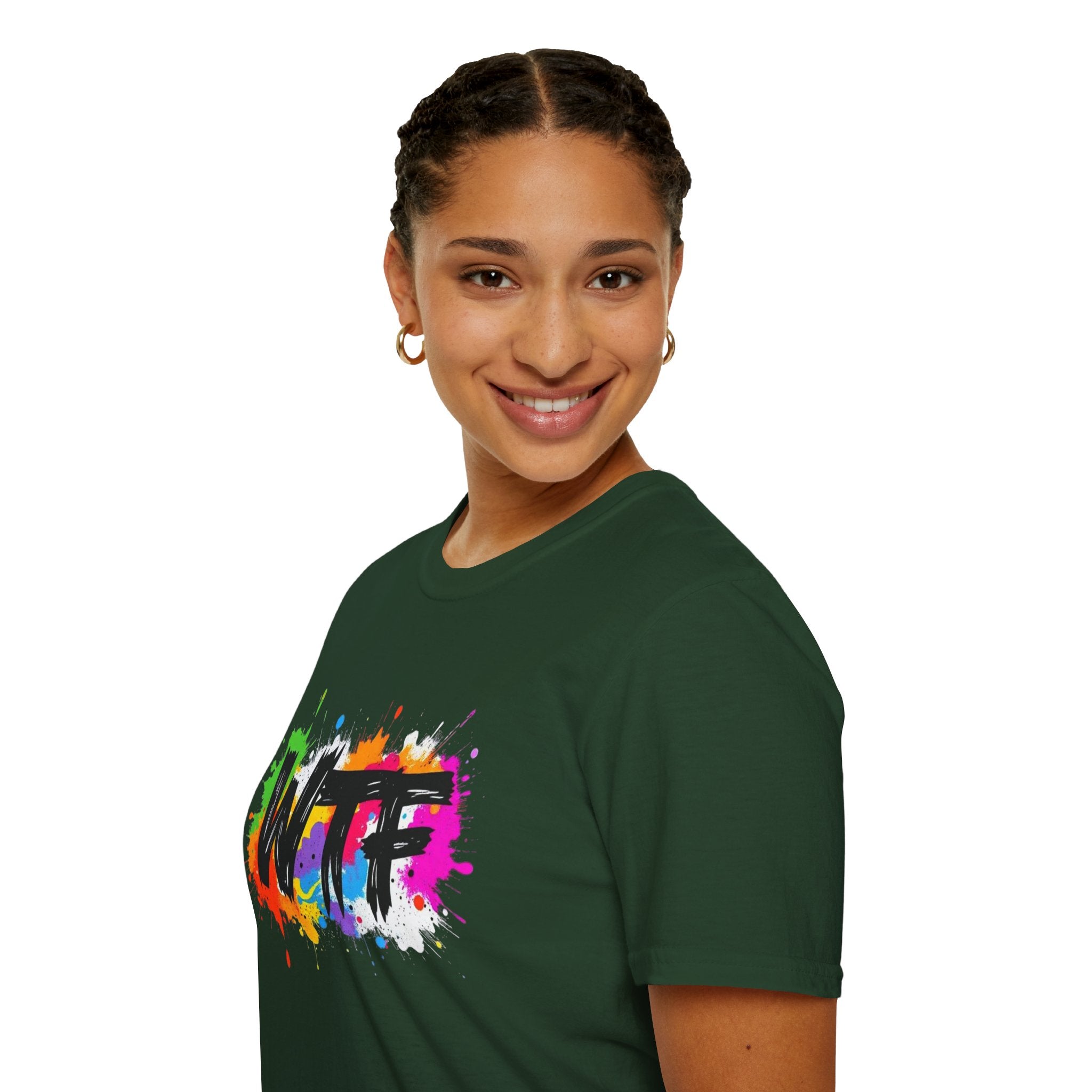 Bold Rainbow WTF Color Splash T-Shirt
