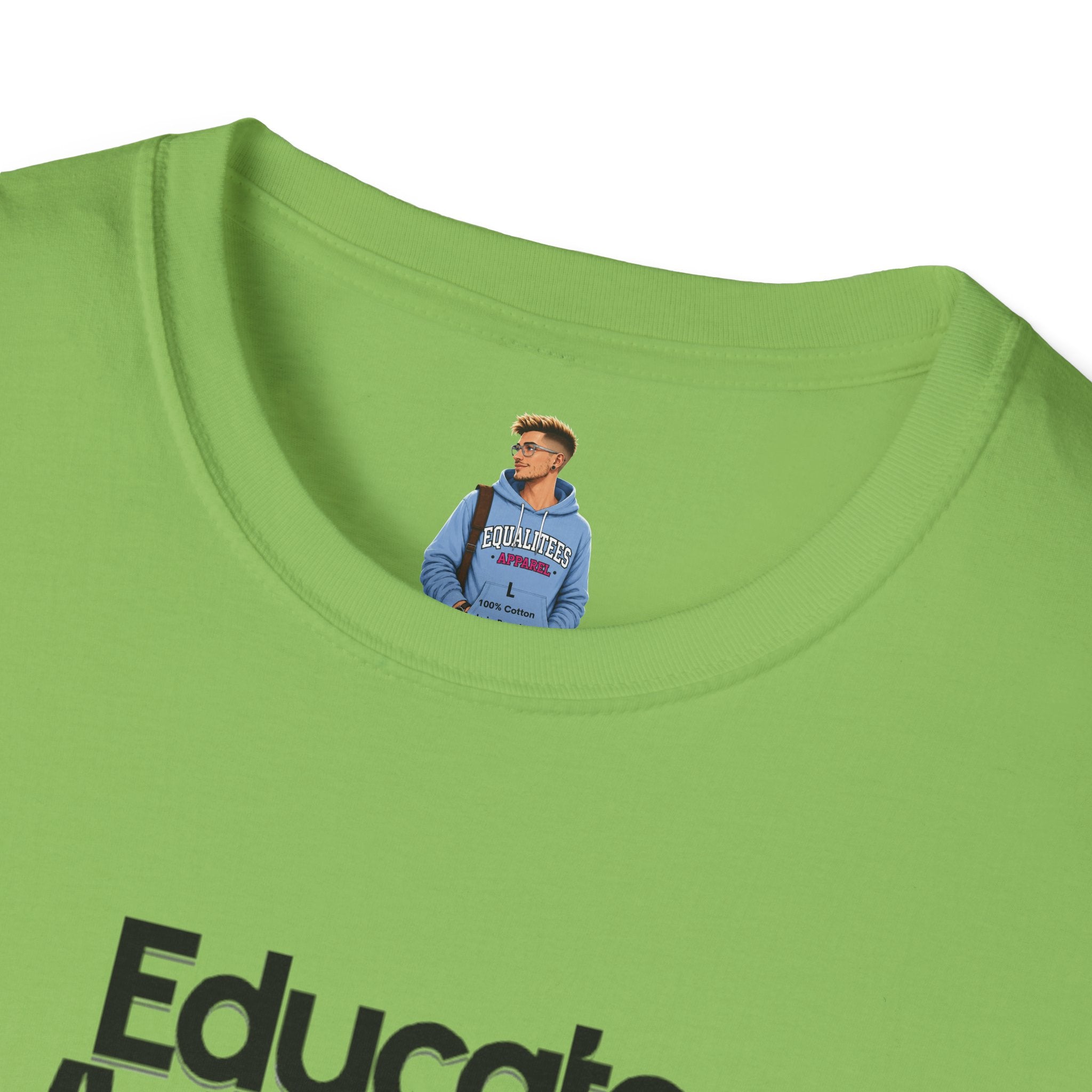 Teacher Advocate T-Shirt - Subtle Pride Educate Advocate Celebrate Design