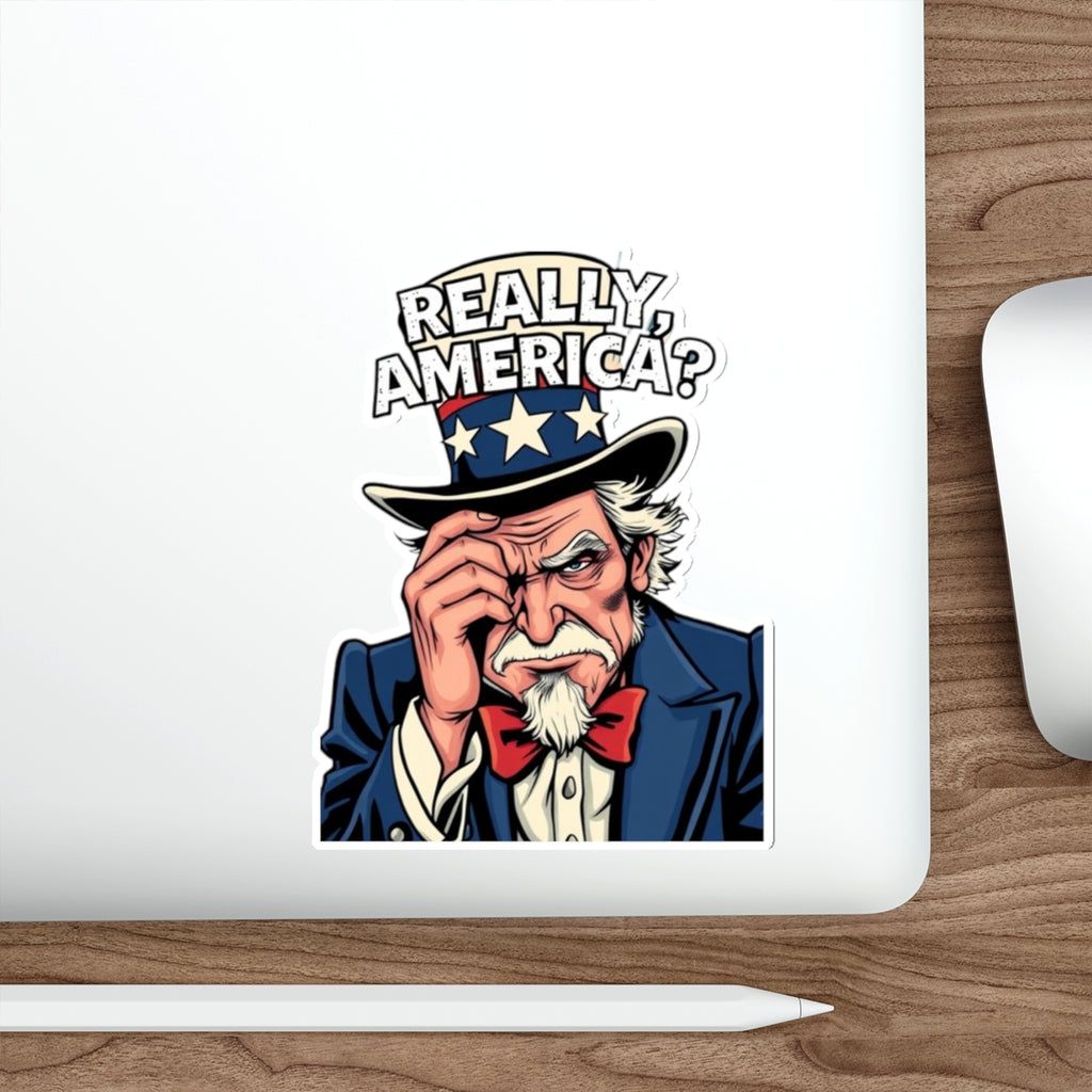 Die-Cut Stickers - Embarrassed Uncle Sam - EqualiTees.Me