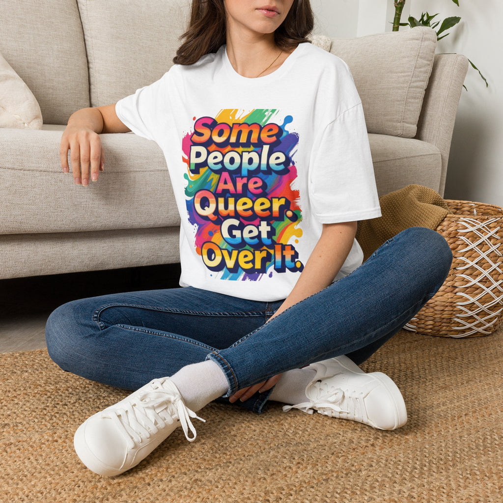 Some People Are Queer T-Shirt Rainbow Graphic