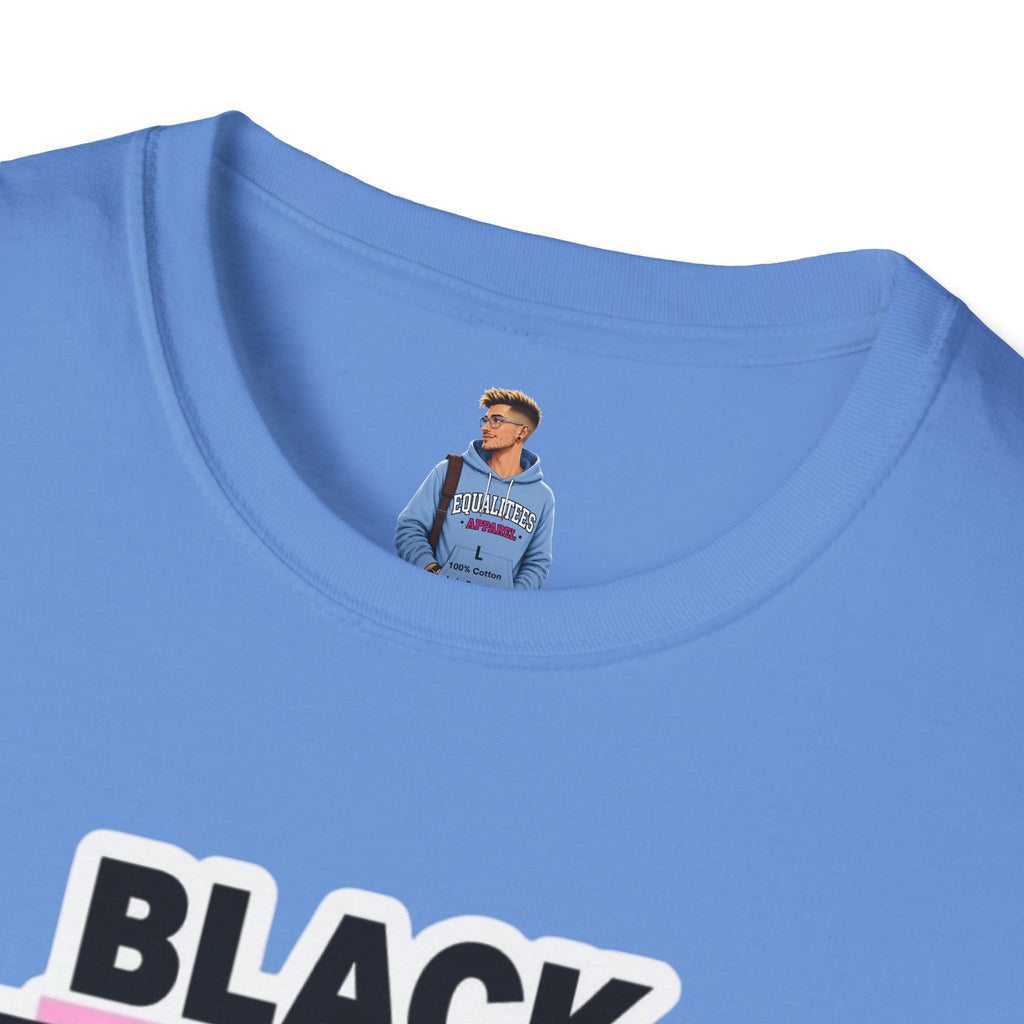 Unisex Softstyle T-Shirt - Black Trans Lives Matter Statement Tee