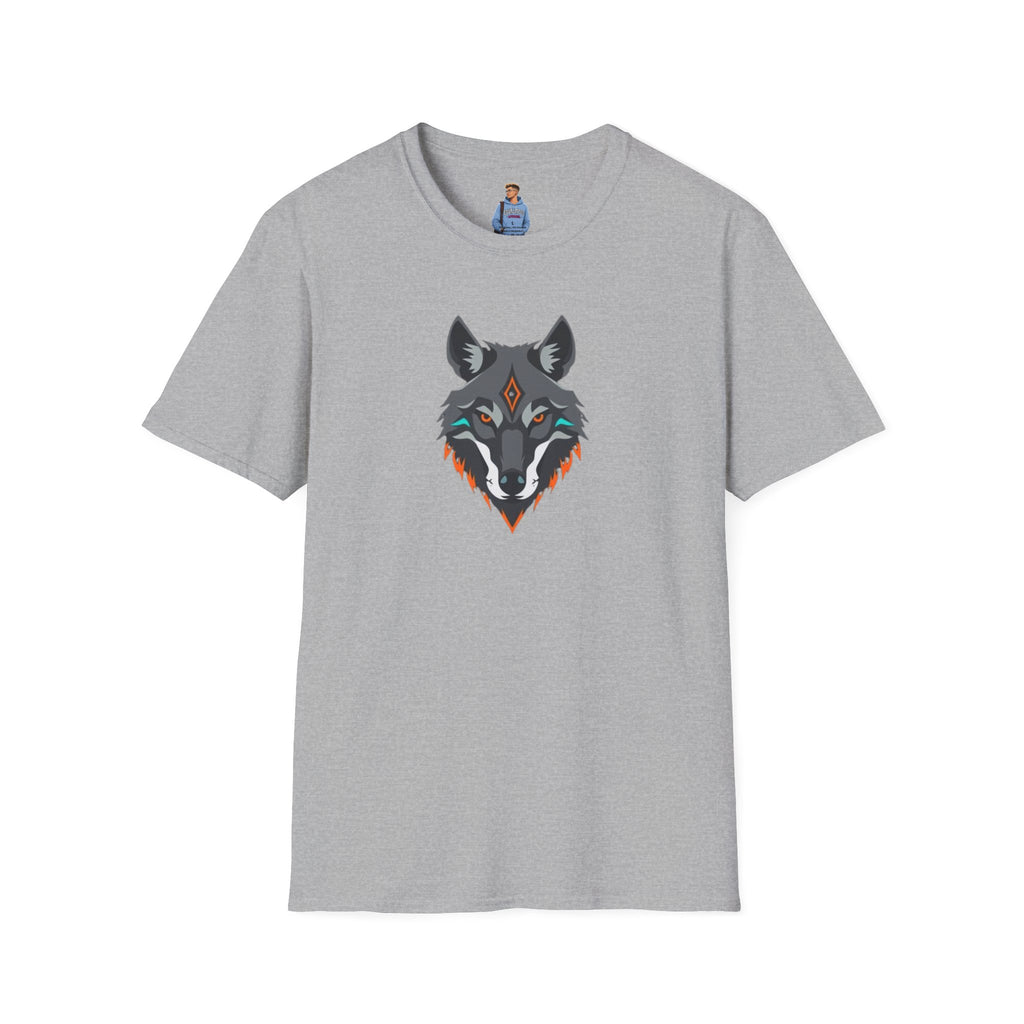 Mystical Wolf Design Unisex Softstyle T-shirt