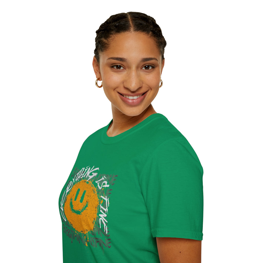 Camiseta unisex divertida y suave con la frase "Todo está bien", camiseta sarcástica, camiseta gráfica humorística, camiseta con frase del Apocalipsis, regalo para amantes de las bromas