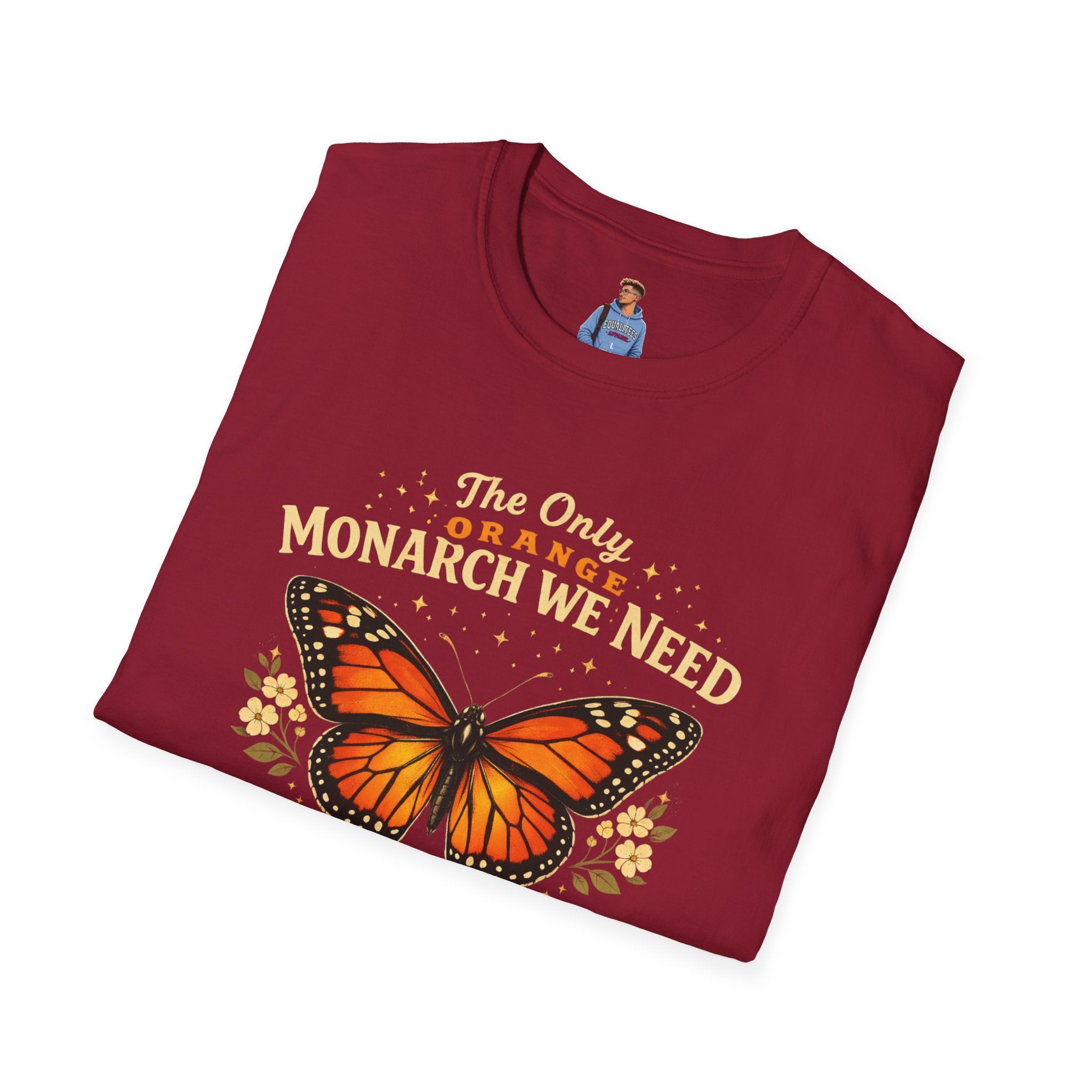 Monarch Butterfly T-Shirt — "The Only Orange Monarch We Need" No Kings Tee