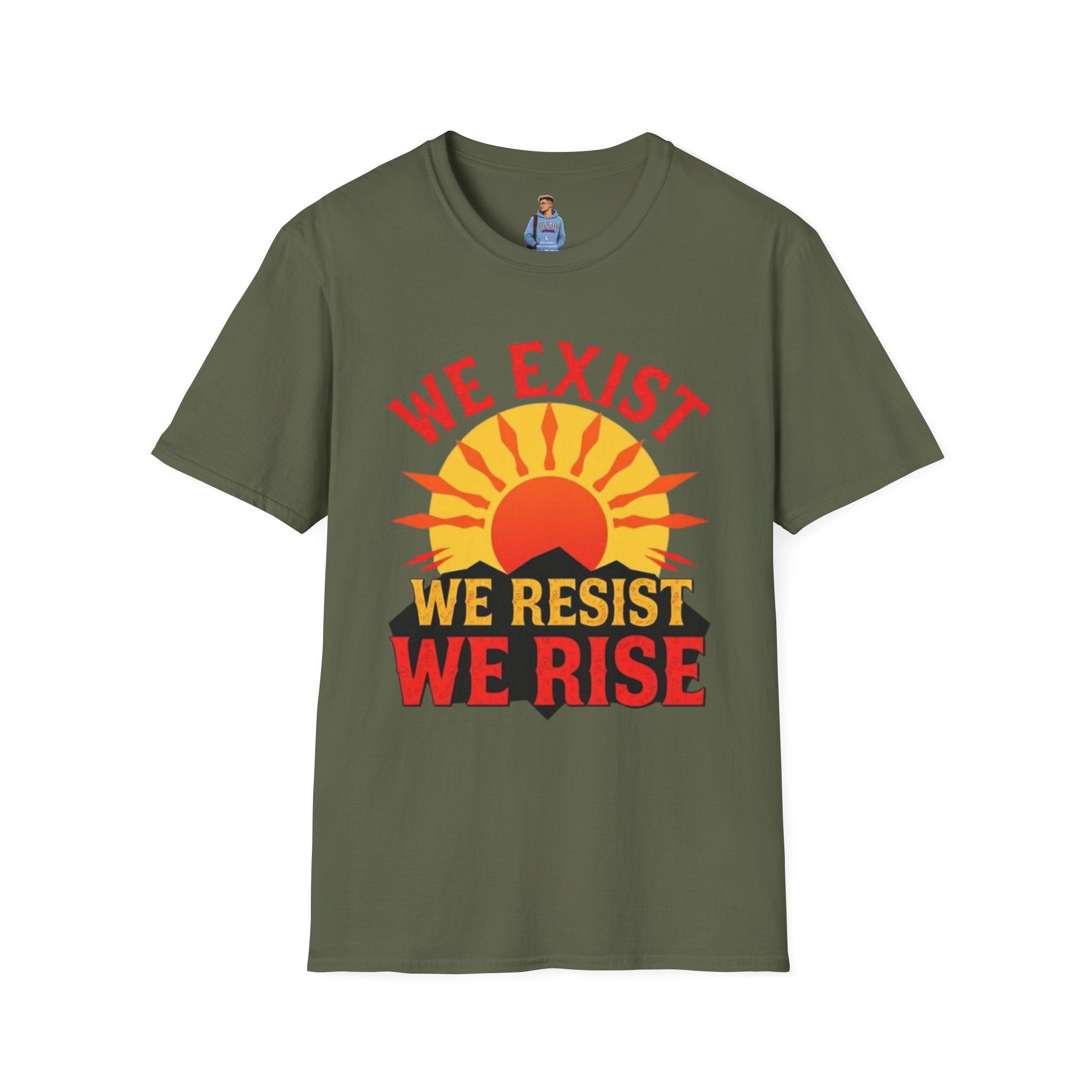 Unisex Softstyle T-Shirt, We Exist We Resist We Rise