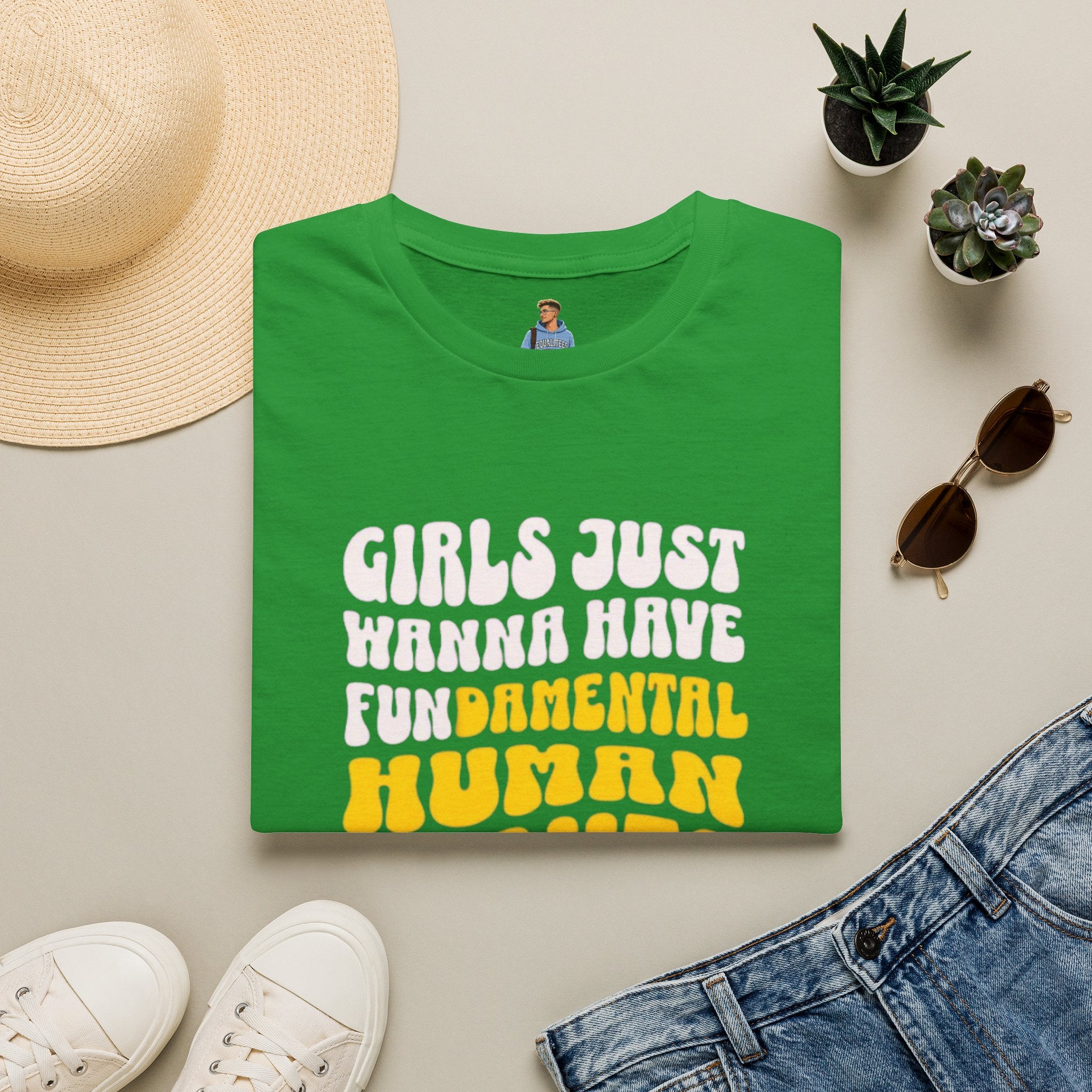 Camiseta unisex de estilo suave "Girls Just Wanna Have Fundamental Human Rights"
