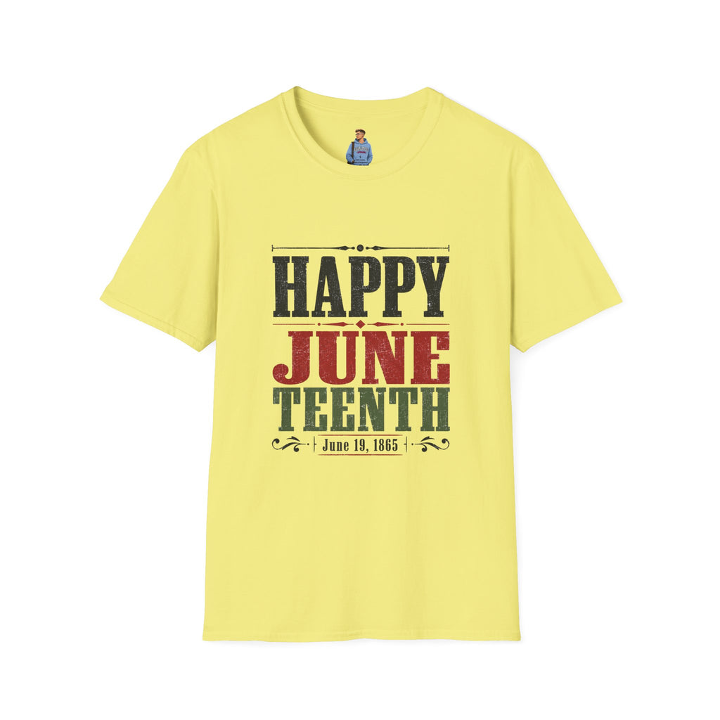 Juneteenth T-Shirt — "Happy Juneteenth" Celebration Tee