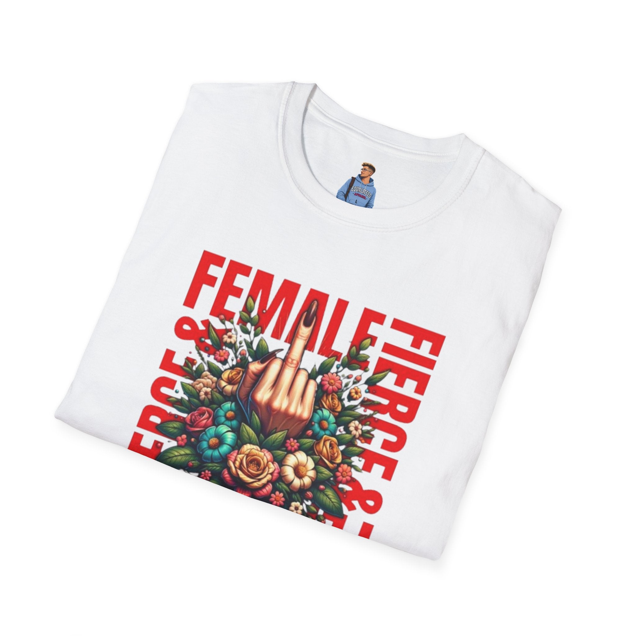 Fierce Female Unisex T-Shirt - Softstyle Floral Graphic Tee