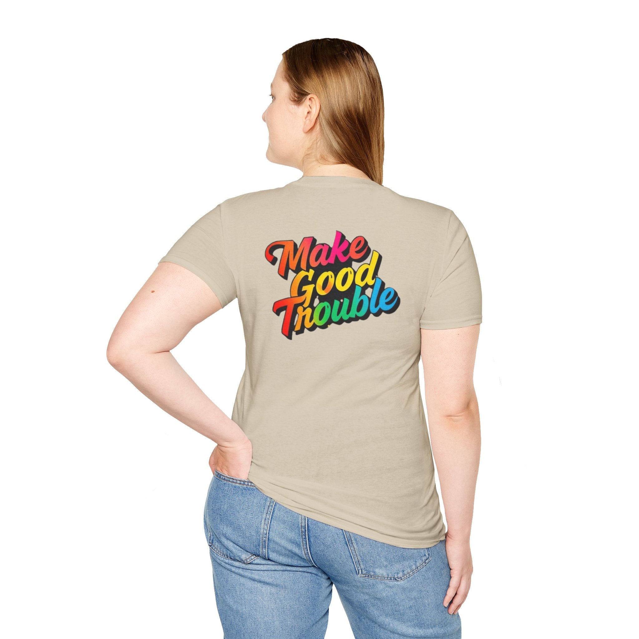Make Good Trouble' Rainbow T-Shirt