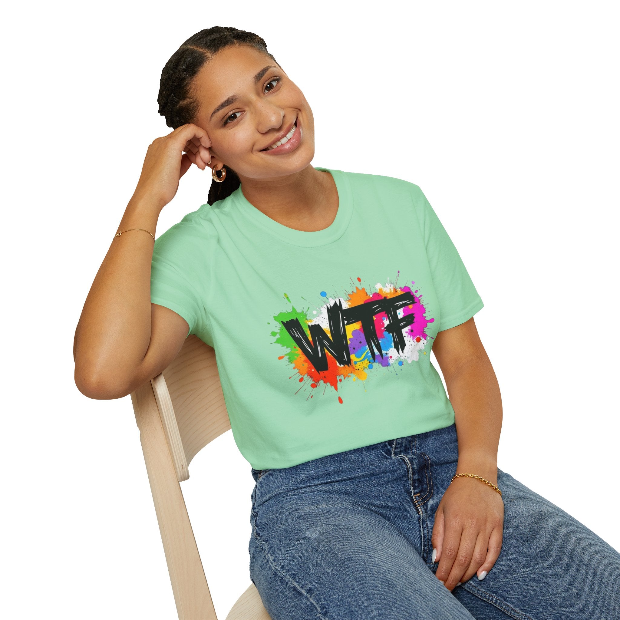Bold Rainbow WTF Color Splash T-Shirt