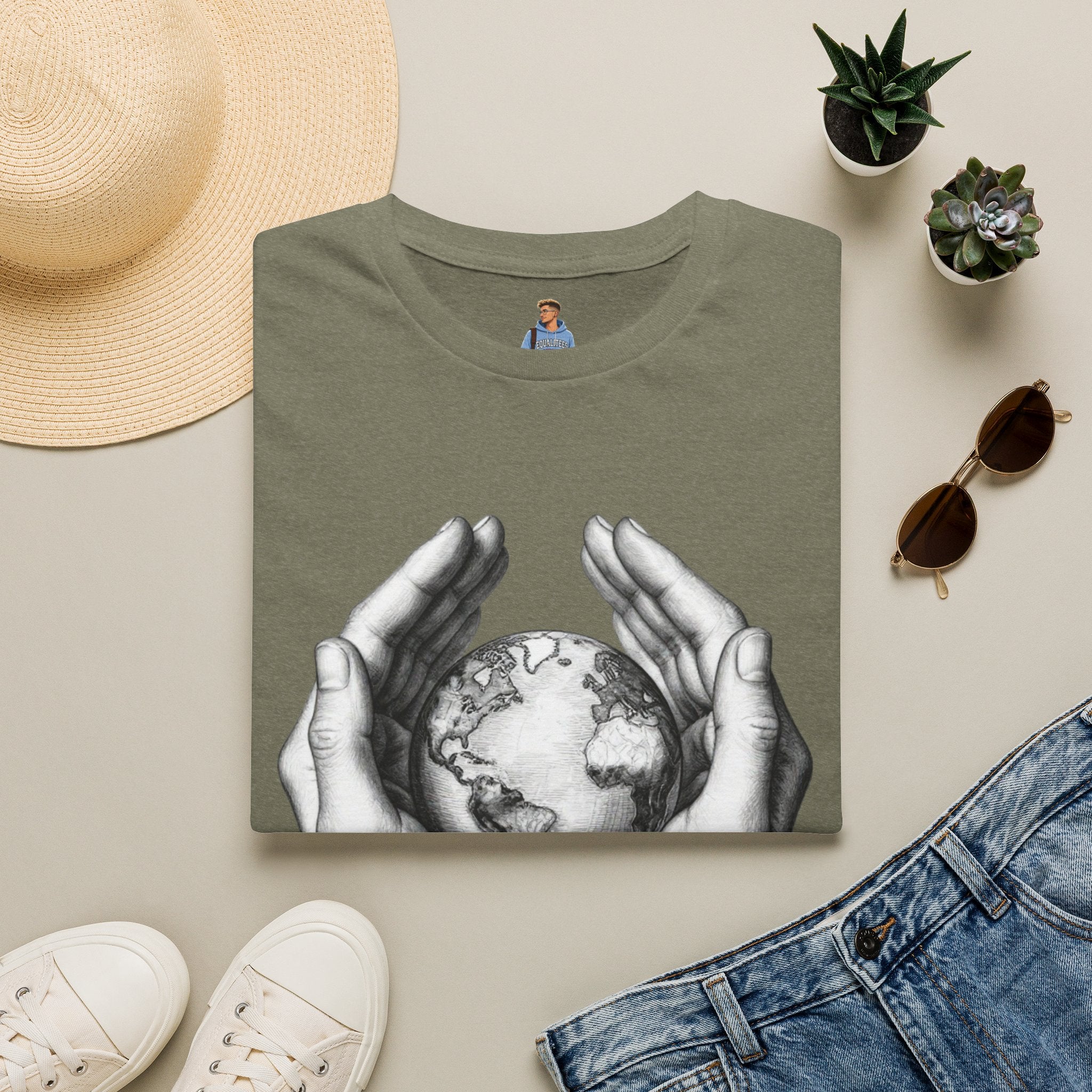 Earth in Your Hands T-Shirt — Protect the Planet Graphic Tee