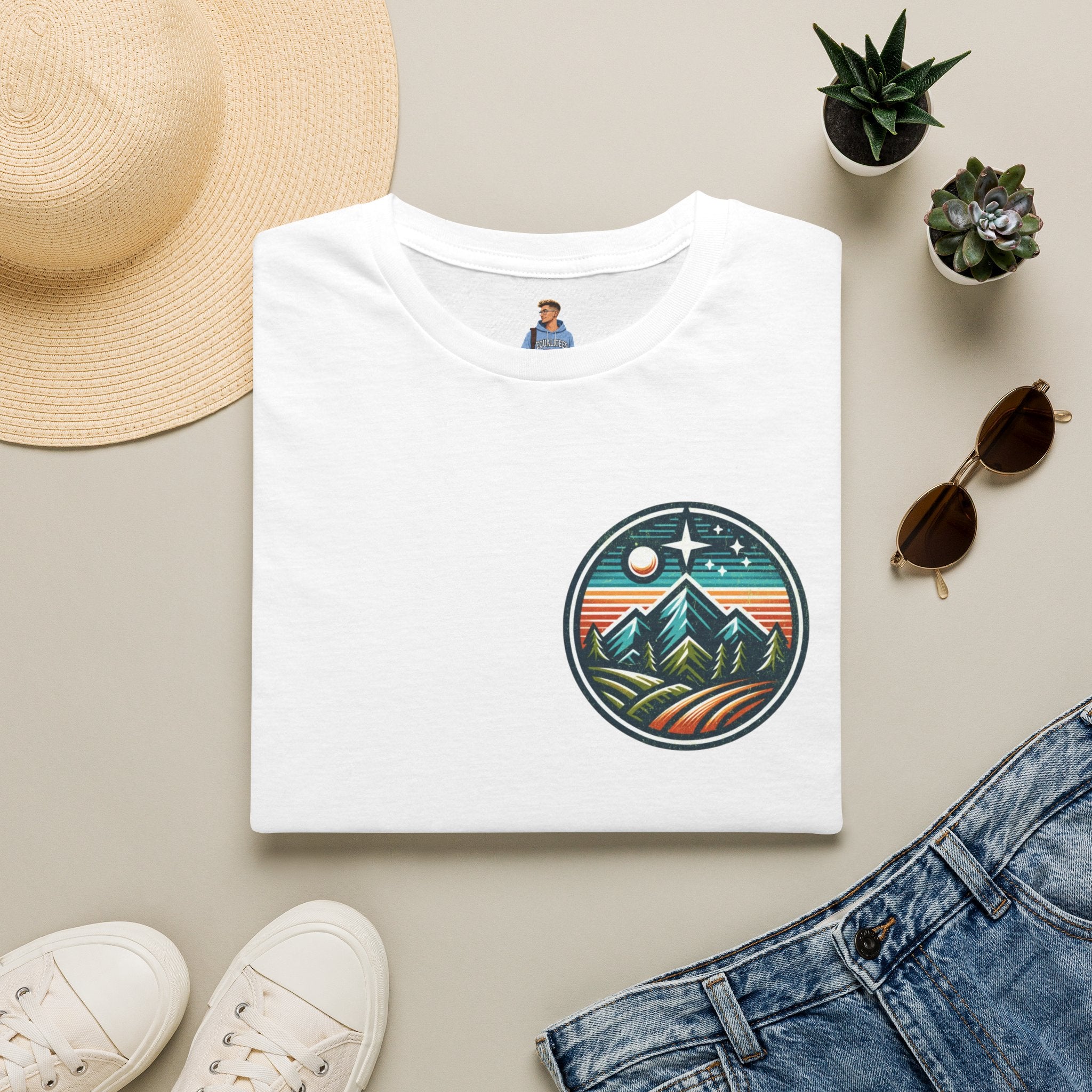 Camiseta unisex de estilo suave para aventuras al aire libre: diseño "Escucha lo salvaje: la naturaleza es mi religión"