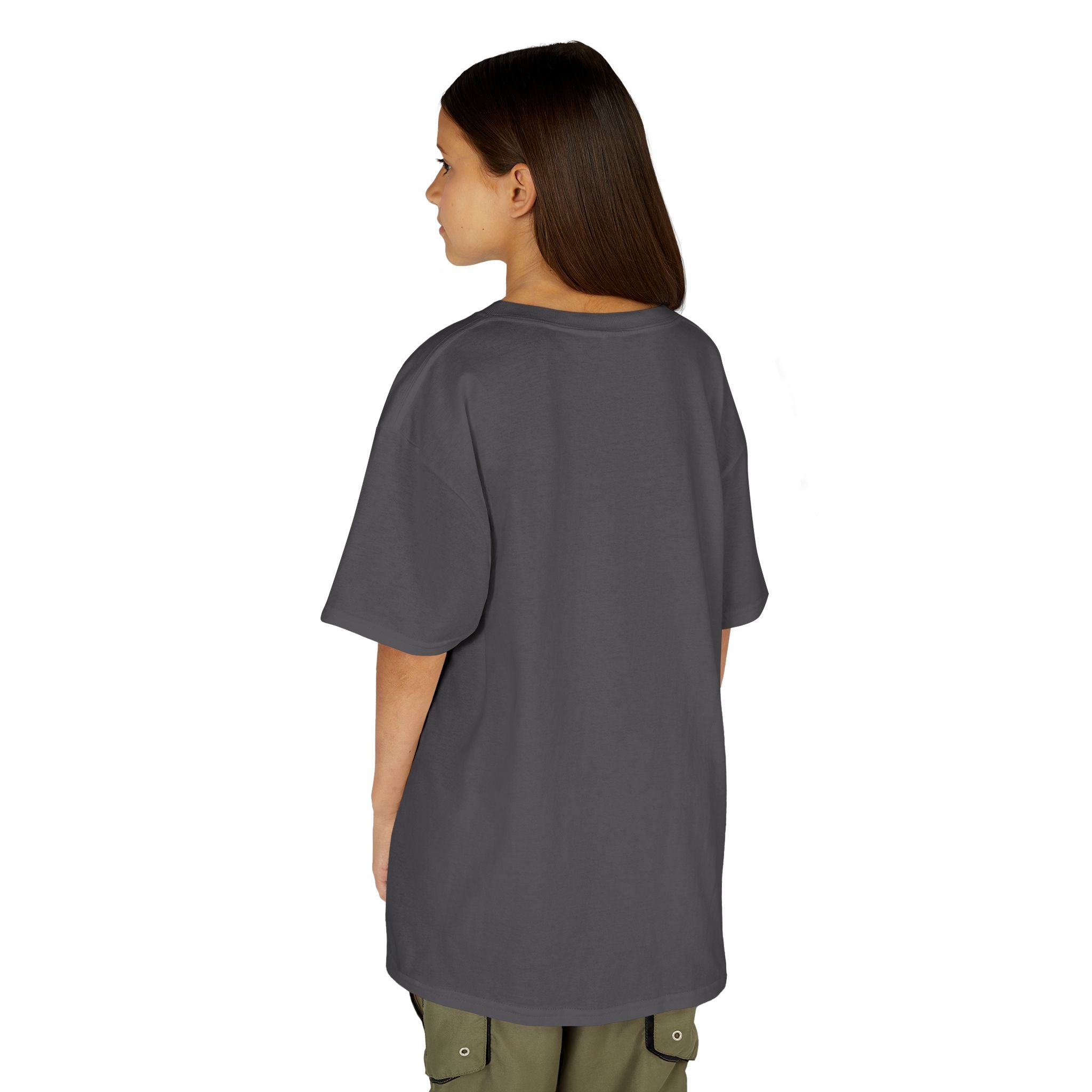 Camiseta de algodón grueso para niños con tigre fractal colorido