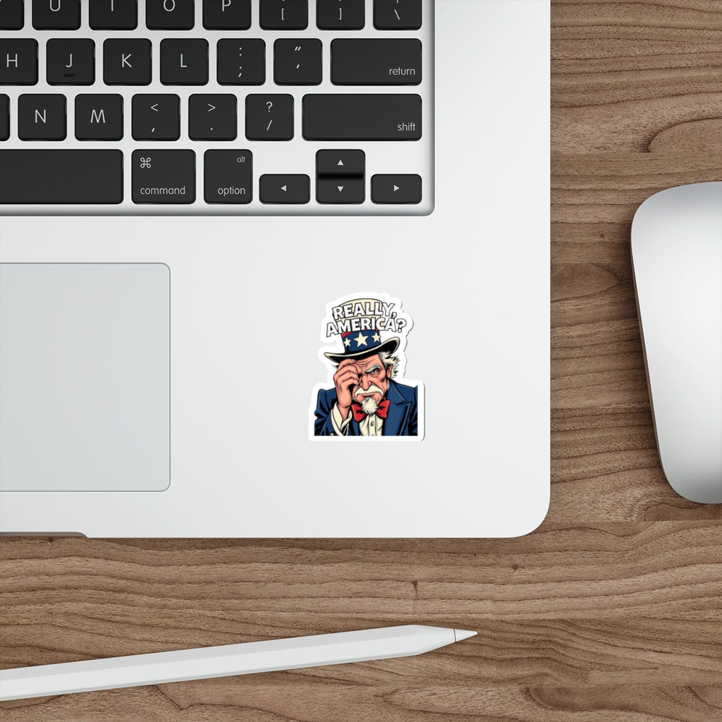 Die-Cut Stickers - Embarrassed Uncle Sam - EqualiTees.Me