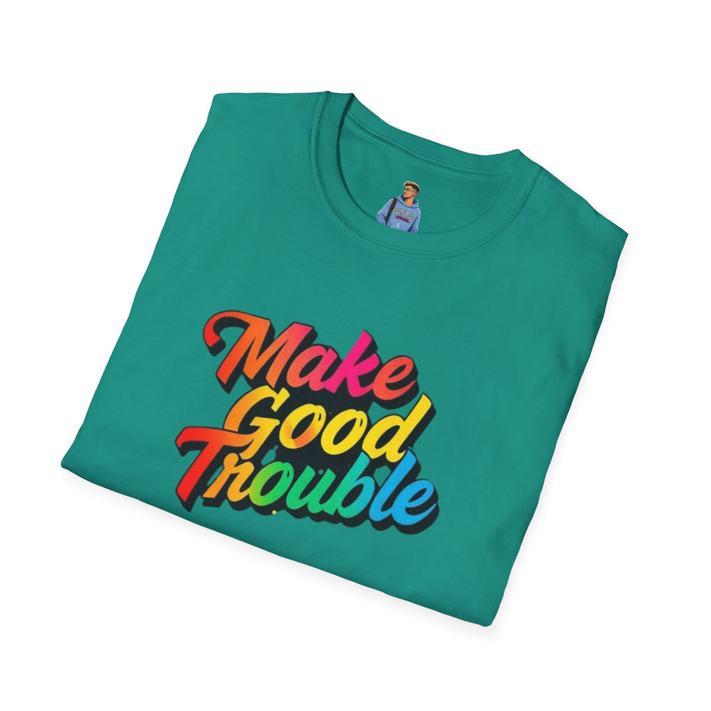 Make Good Trouble' Rainbow T-Shirt