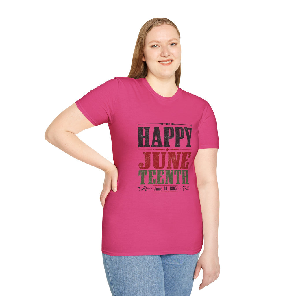 Juneteenth T-Shirt — "Happy Juneteenth" Celebration Tee