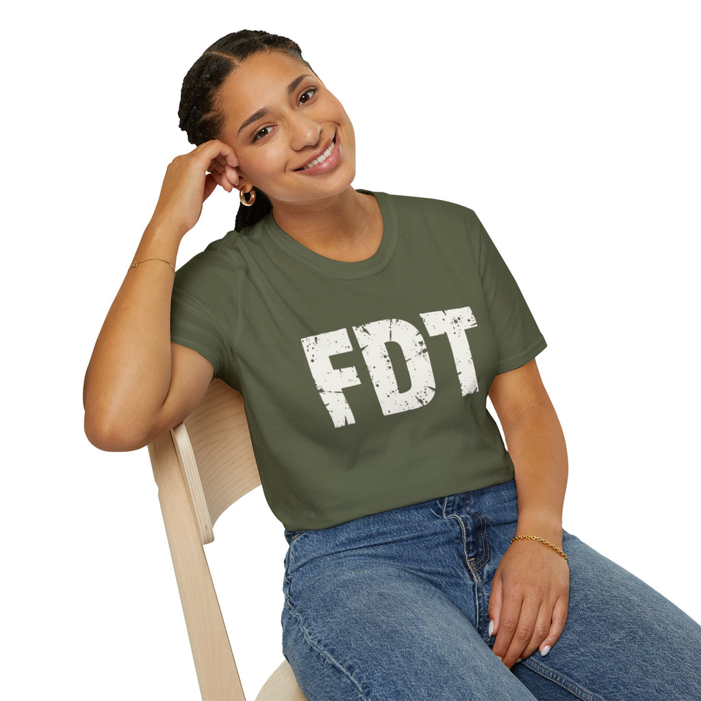FDT Political Protest Distressed Graphic T-Shirt