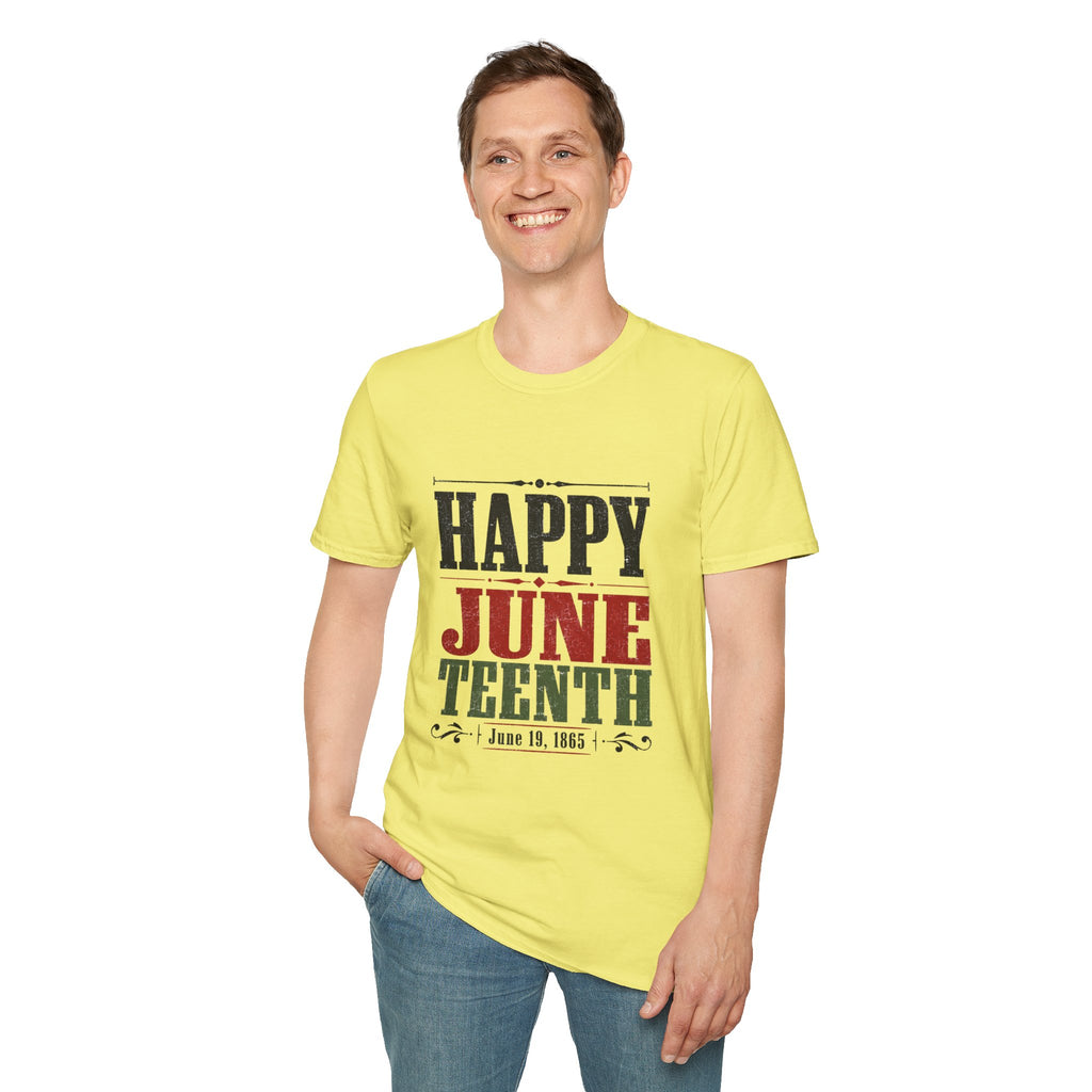 Juneteenth T-Shirt — "Happy Juneteenth" Celebration Tee