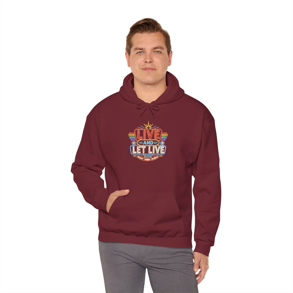 Live And Let Live Hoodie — Retro Peace Graphic Pullover