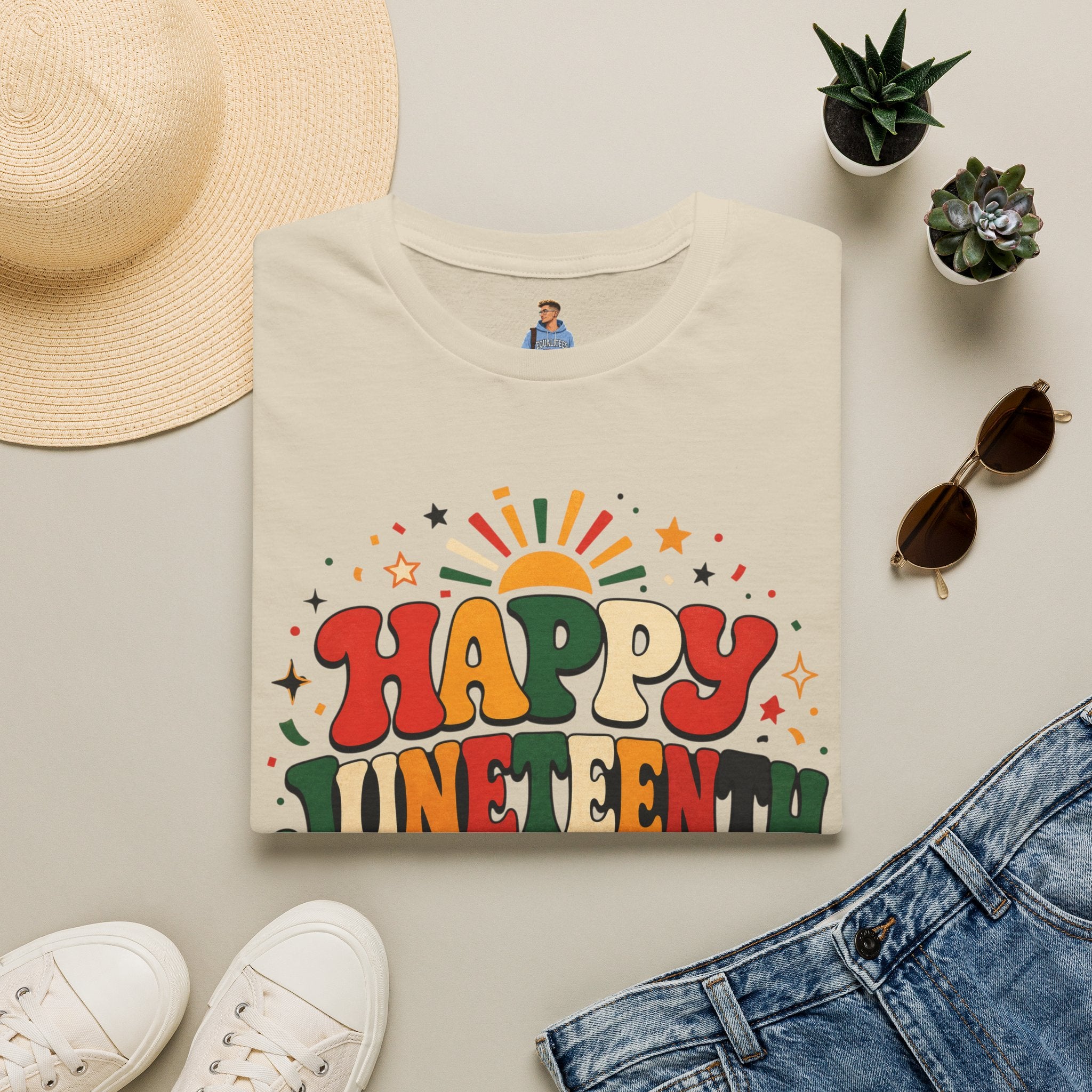 Juneteenth T-Shirt - "Happy Juneteenth" Retro Celebration Tee