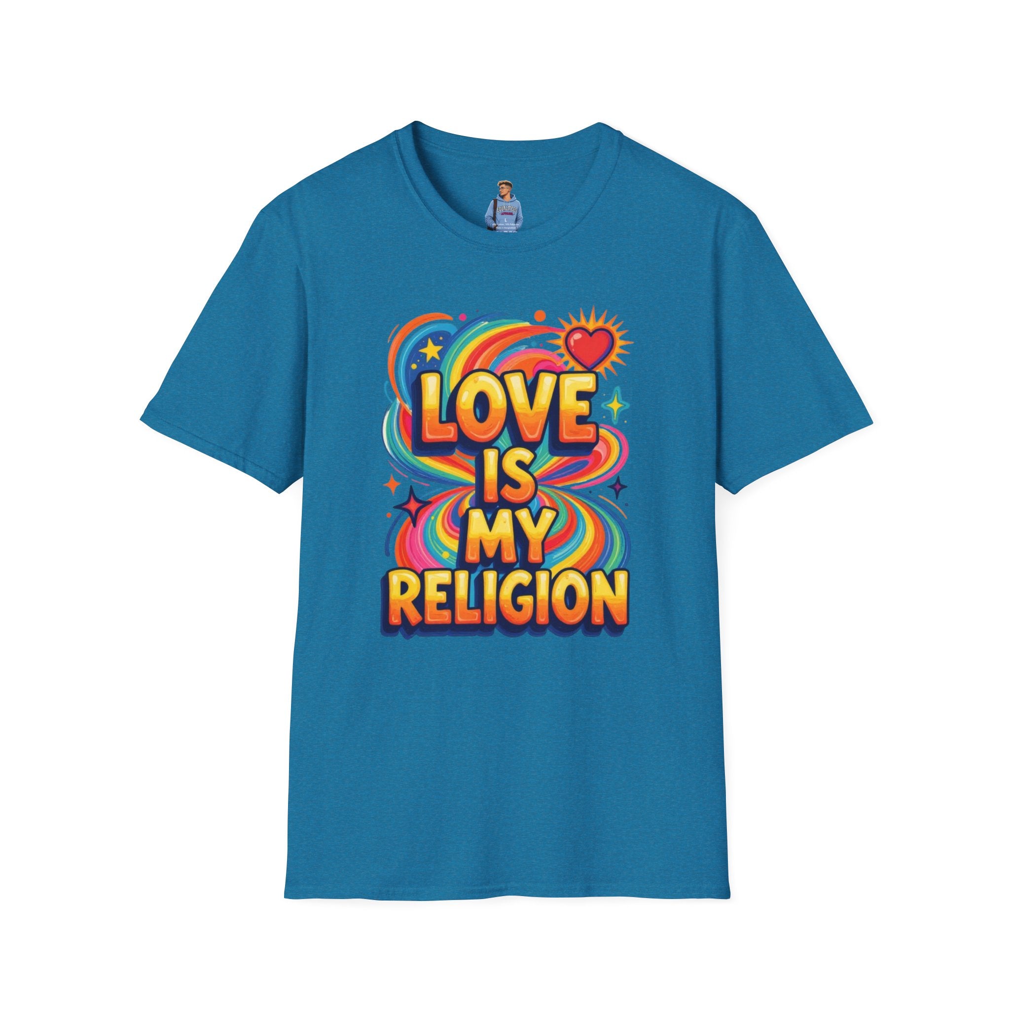 Love Is My Religion Retro Rainbow Graphic T-shirt