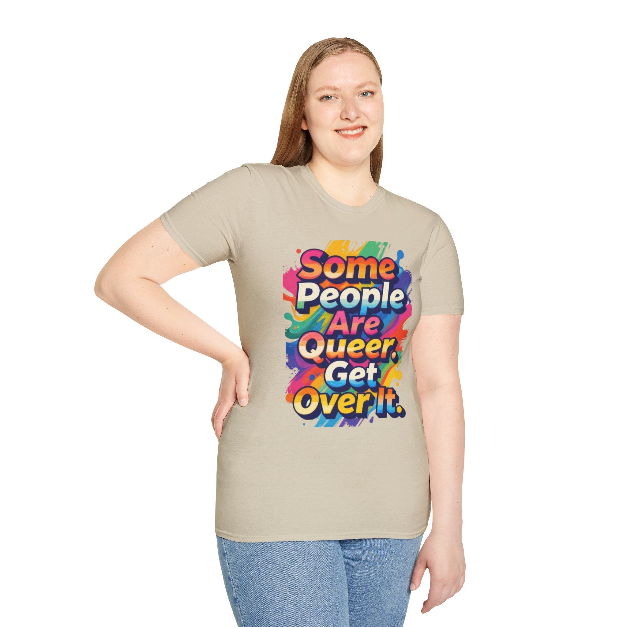 Some People Are Queer T-Shirt Rainbow Graphic