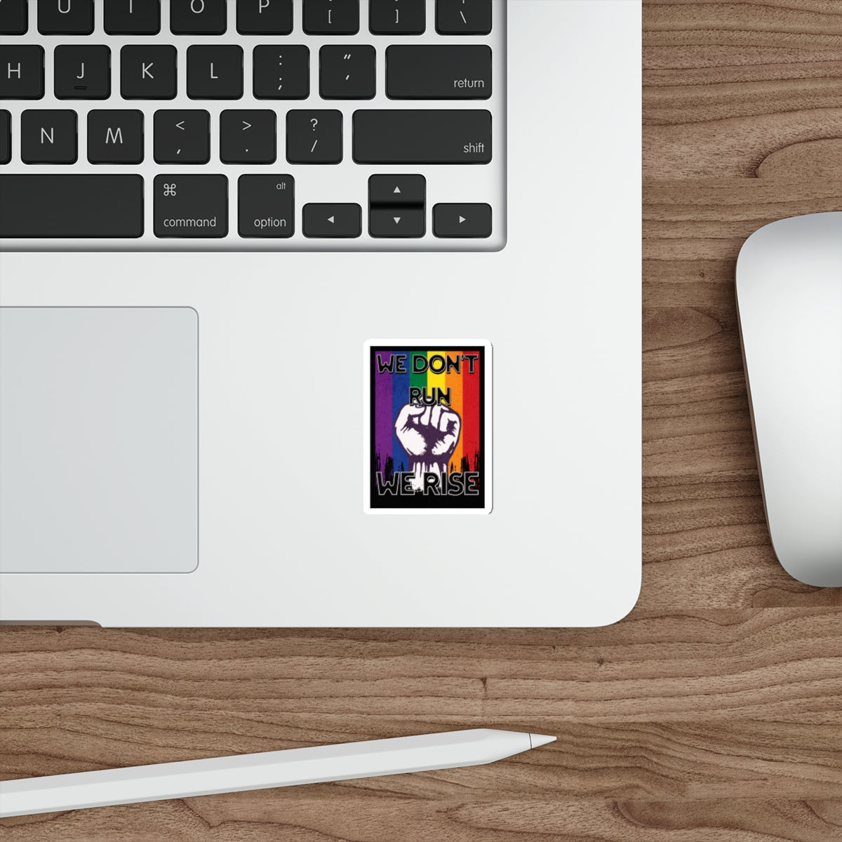 Empowerment Die-Cut Stickers | "We Don't Run, We Rise" | LGBTQ+ Pride Decals - EqualiTees.Me