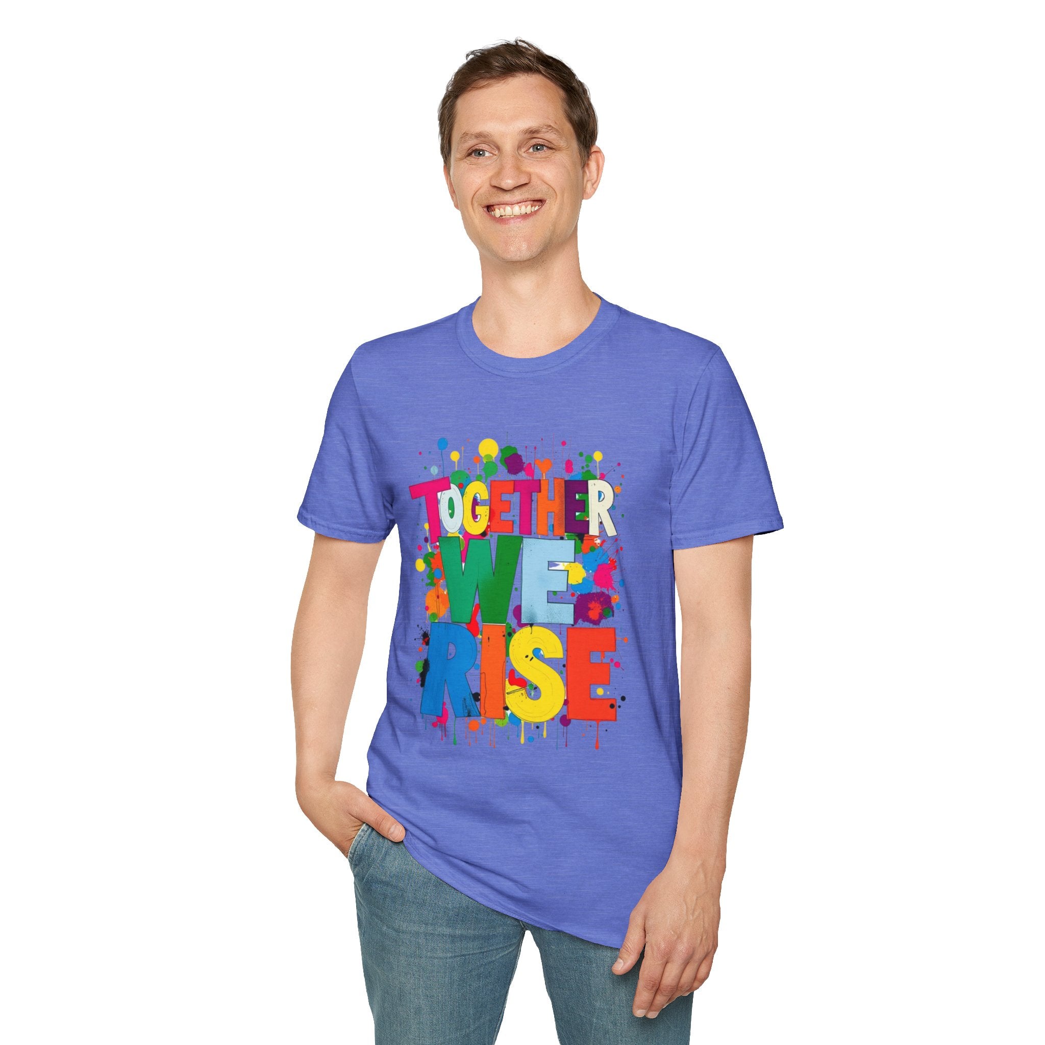 Juntos nos levantamos Camiseta unisex de estilo suave