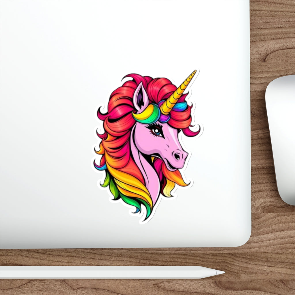 Die-Cut Stickers - Pink Unicorn - EqualiTees.Me