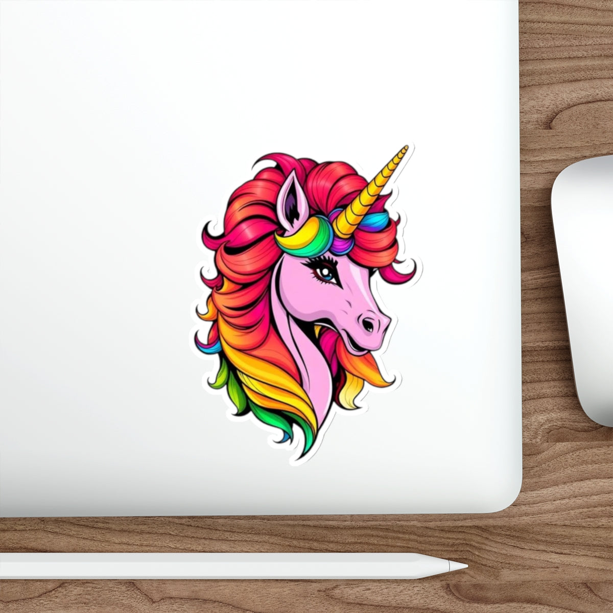 Die-Cut Stickers - Pink Unicorn - EqualiTees.Me