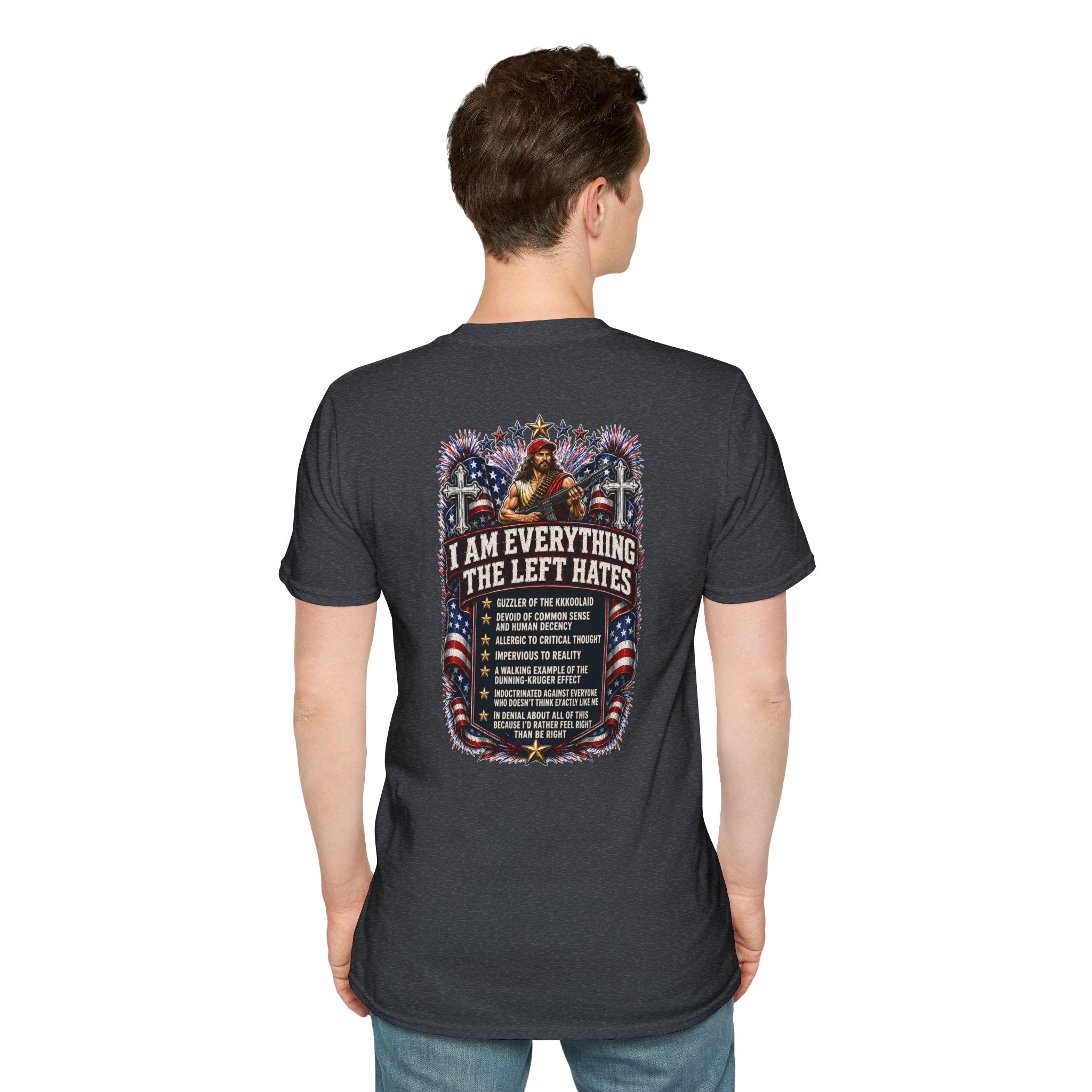 Star Spangled Awesome Graphic Tee ("Proud to Be Delusional Bootlicking Nazi Trash")