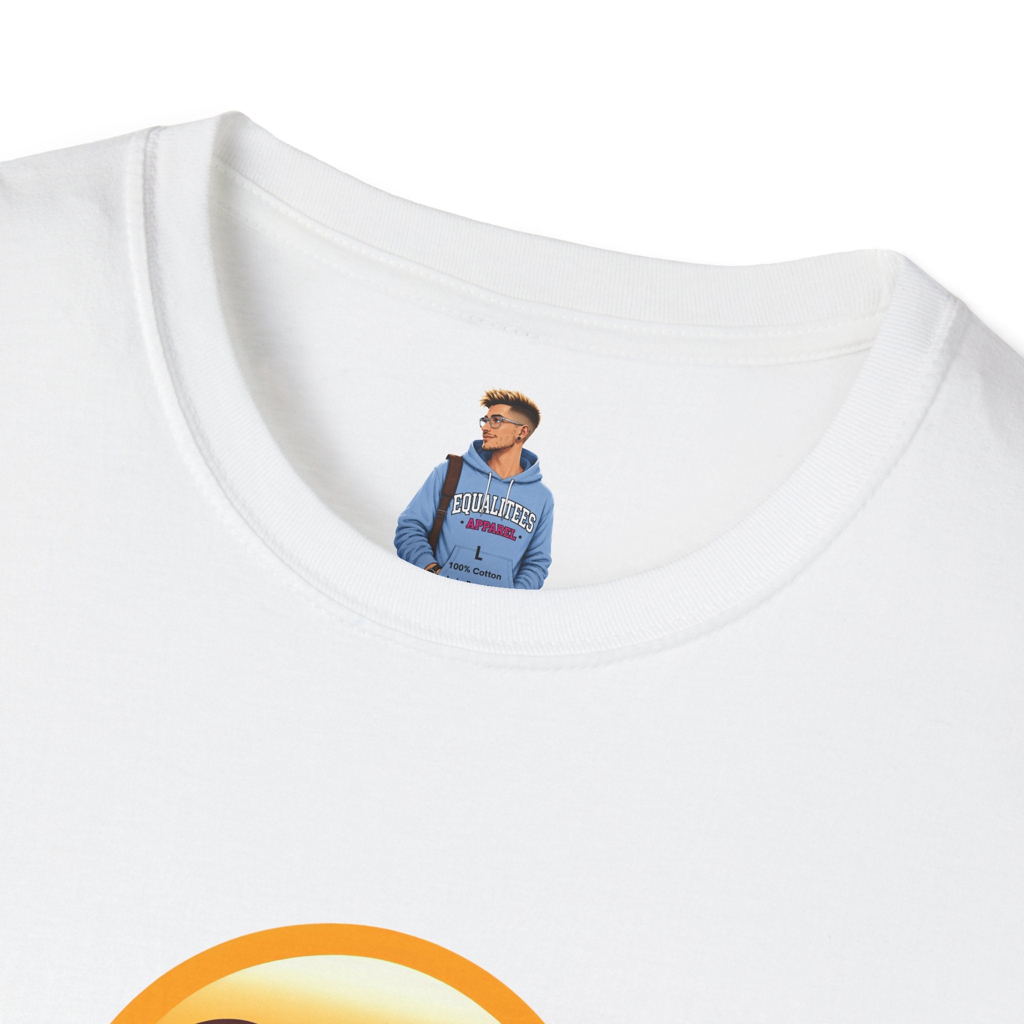 Camiseta unisex de estilo suave con emoji de ojos en blanco | Camiseta gráfica informal para el día a día