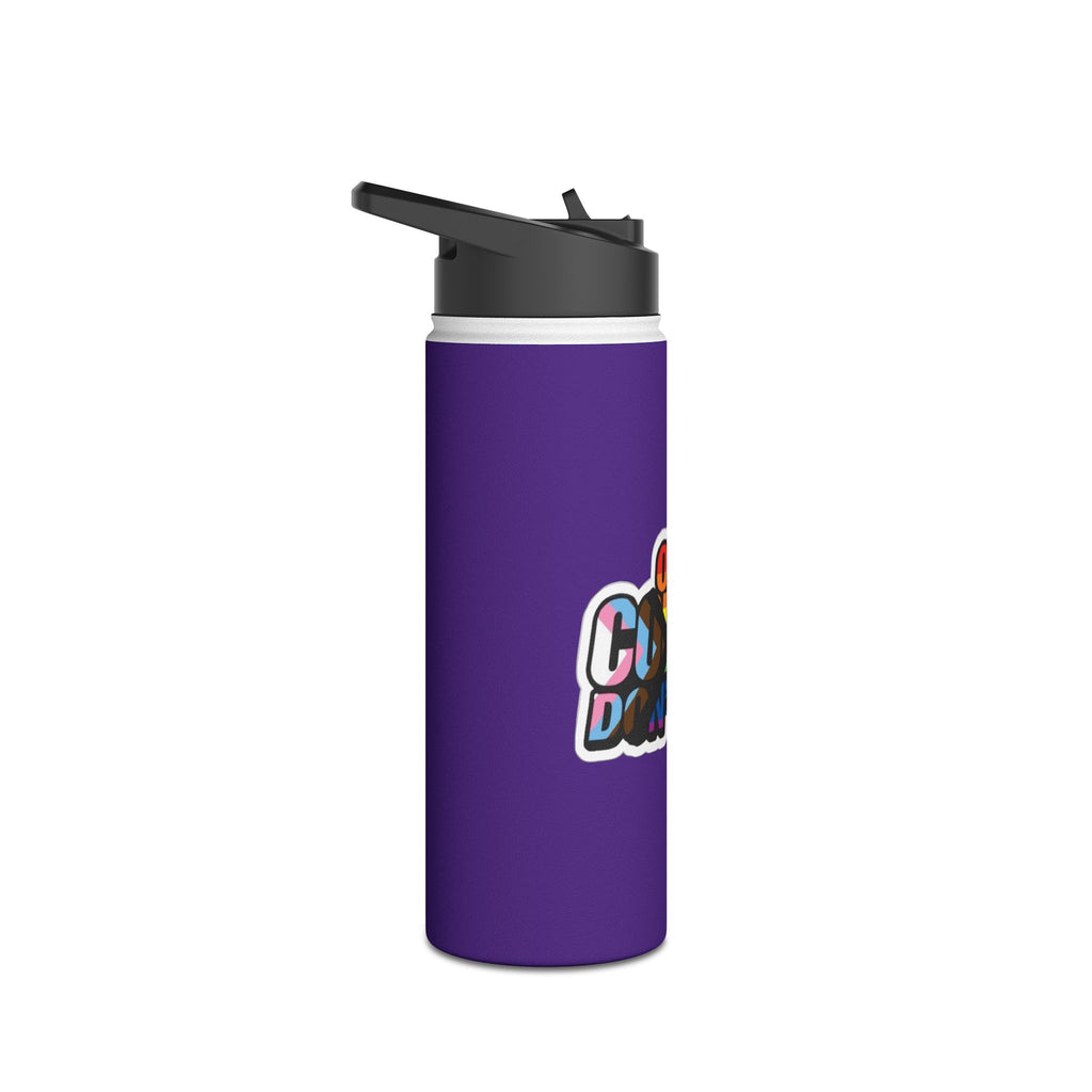 Teaching While Queer Stainless Steel Water Bottle - Perfect for Educators and Allies - EqualiTees.Me